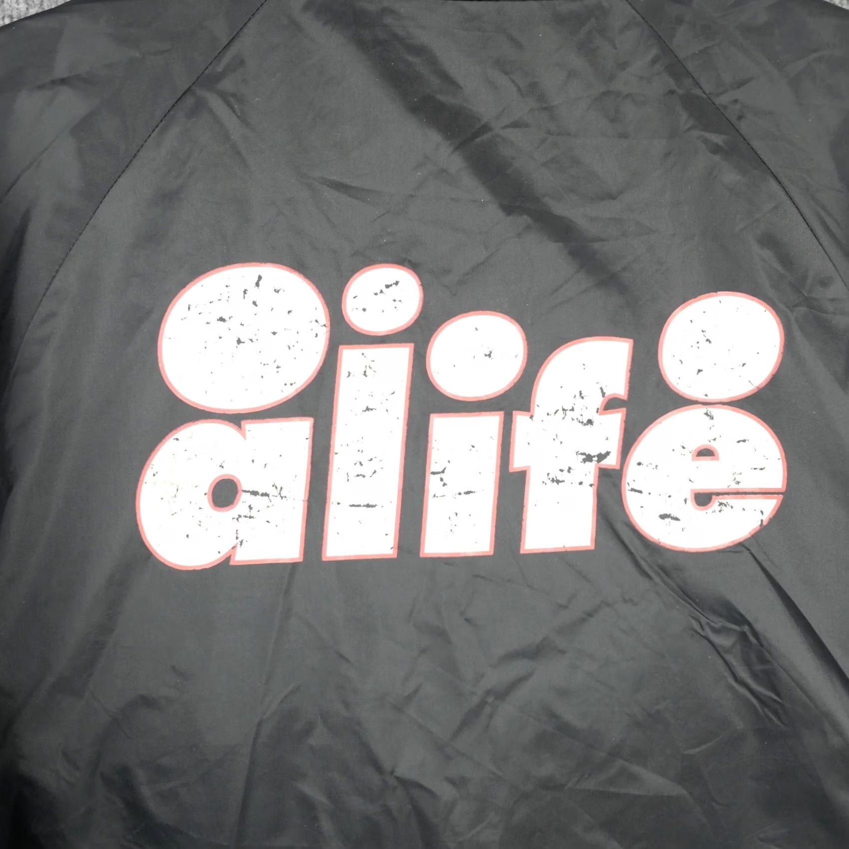 Alife ALIFE Jacket Mens Large Black Alife NYC Racing Windbreaker Hip Hop Graphic Size US L / EU 52-54 / 3 - 7 Thumbnail