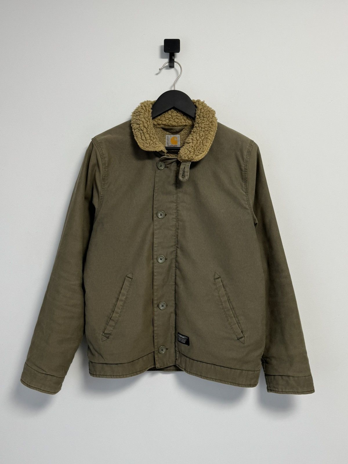 Carhartt Carhartt Men's Khaki Cotton Sheffield Jacket N-1 Style Size US S / EU 44-46 / 1 - 1 Thumbnail