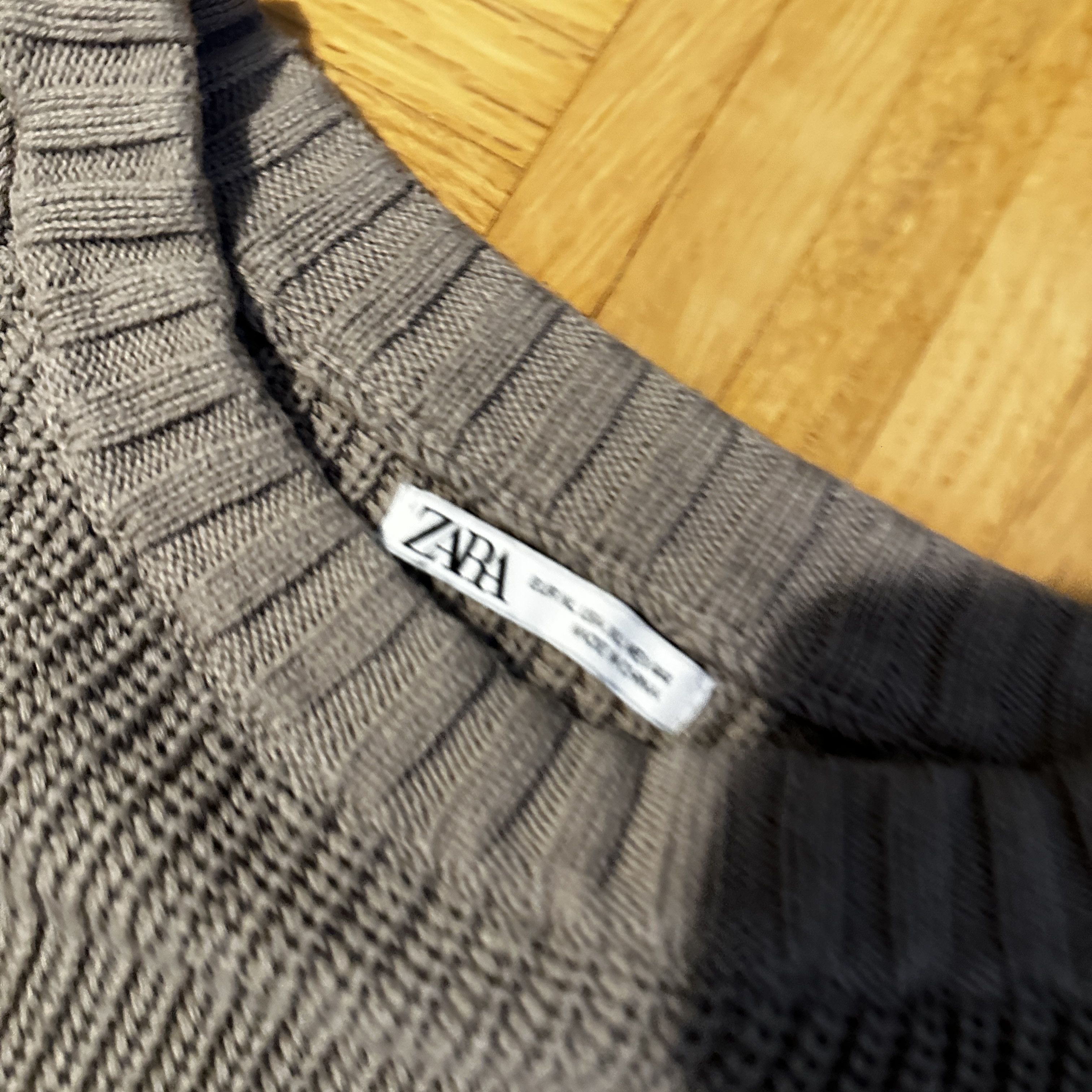 Zara Zara Textured Boxy Ribbon Sweater Taupe Grey Size US XL / EU 56 / 4 - 2 Thumbnail