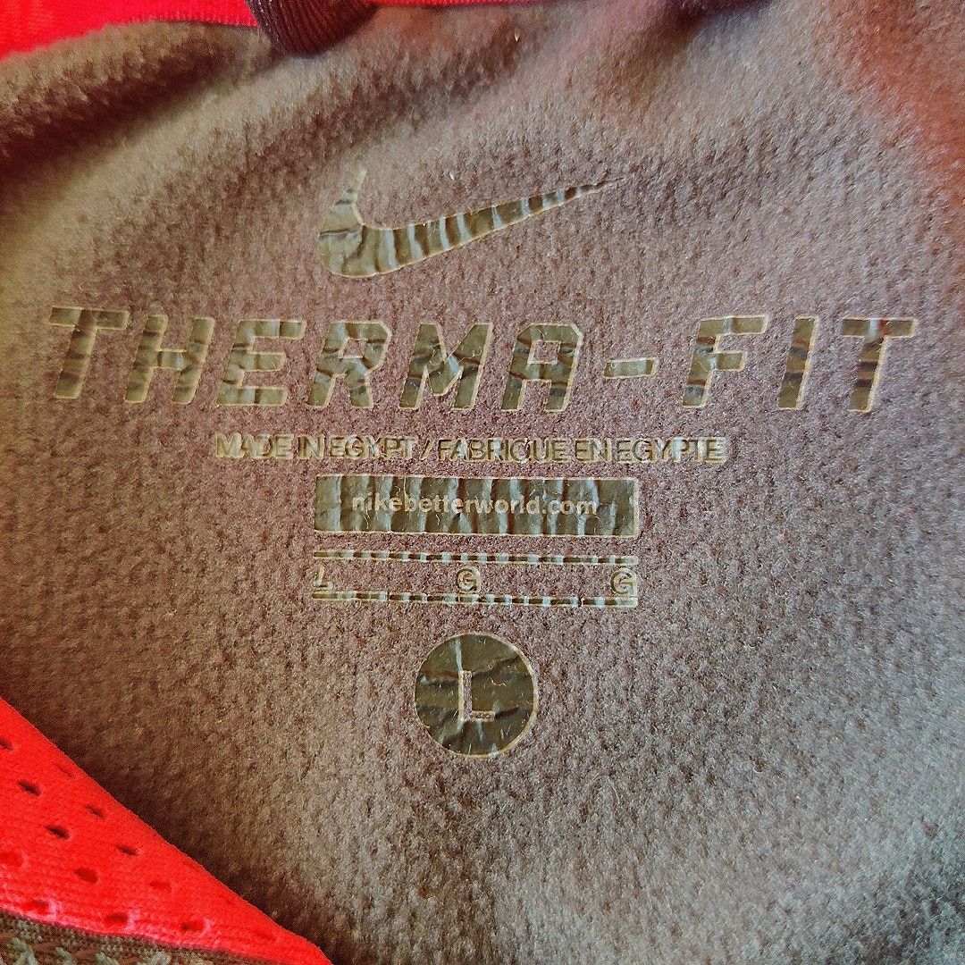 Nike Therma-Fit streak logo fleece lined hoodie pullover top Size US L / EU 52-54 / 3 - 5 Thumbnail