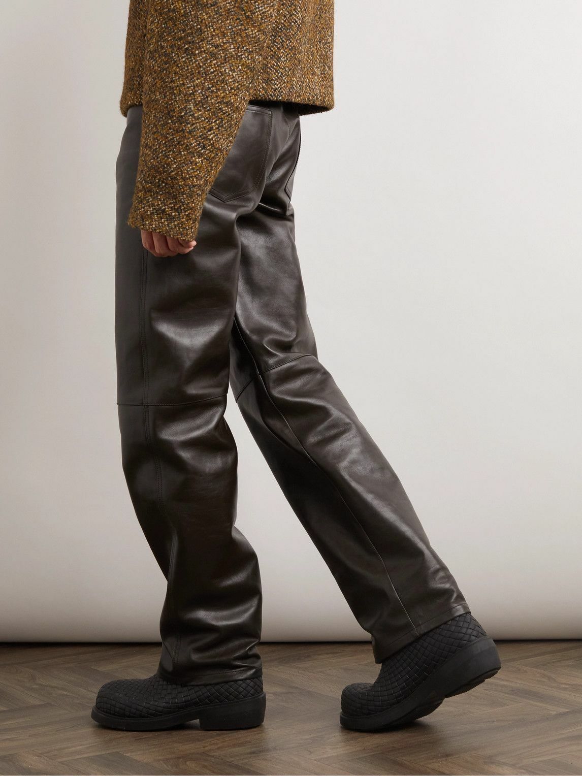 Bottega Veneta BOTTEGA VENETA Fireman black intrecciato rubber boots 8 / 41 Size US 8 / EU 41 - 3 Thumbnail