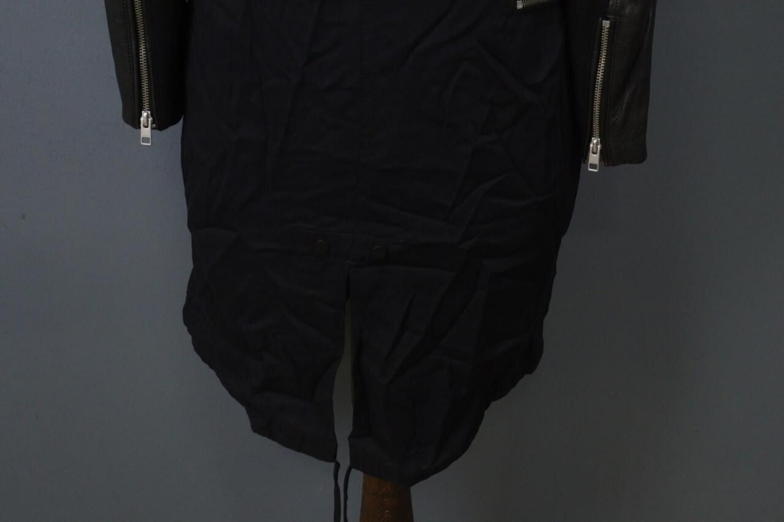Allsaints AllSaints Black Lyocell Mock Zipper Knox Parka Jacket Size 4 Size S / US 4 / IT 40 - 12 Thumbnail