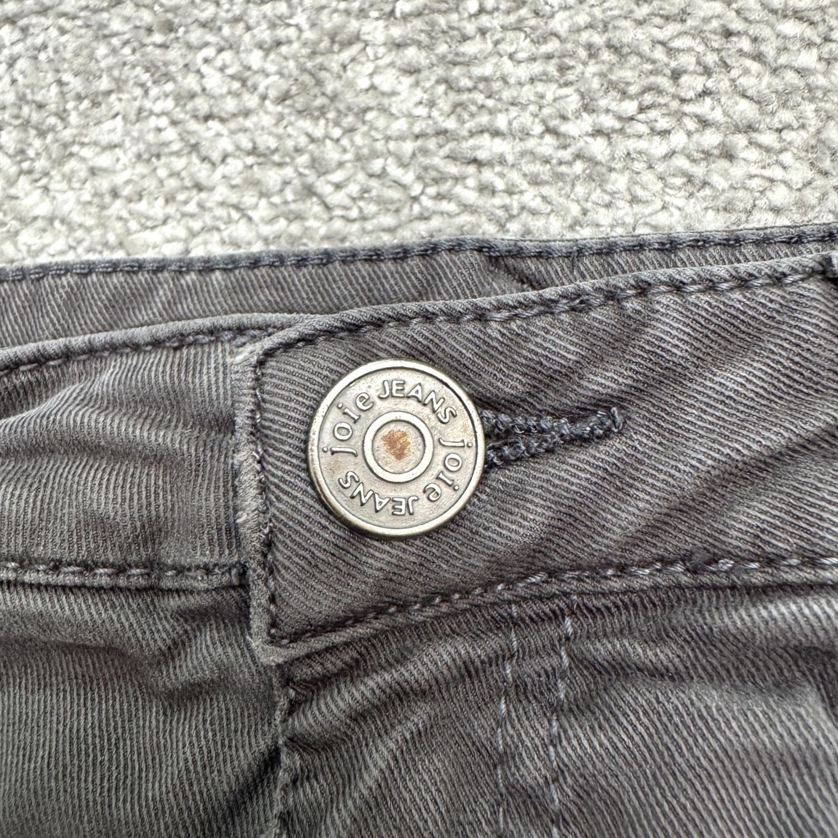 Joie JOIE Skinny Jeans Women 28 Dark Gray Mid Rise Stretch Cargo Ankle Zip Denim Size 28" / US 6 / IT 42 - 5 Thumbnail