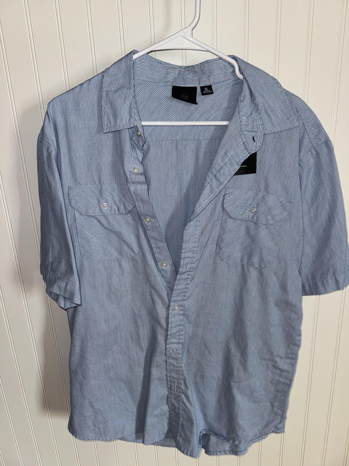Burnside Burnside Light Blue Short Sleeve Button-Up Shirt XL Size US XL / EU 56 / 4 - 1 Thumbnail