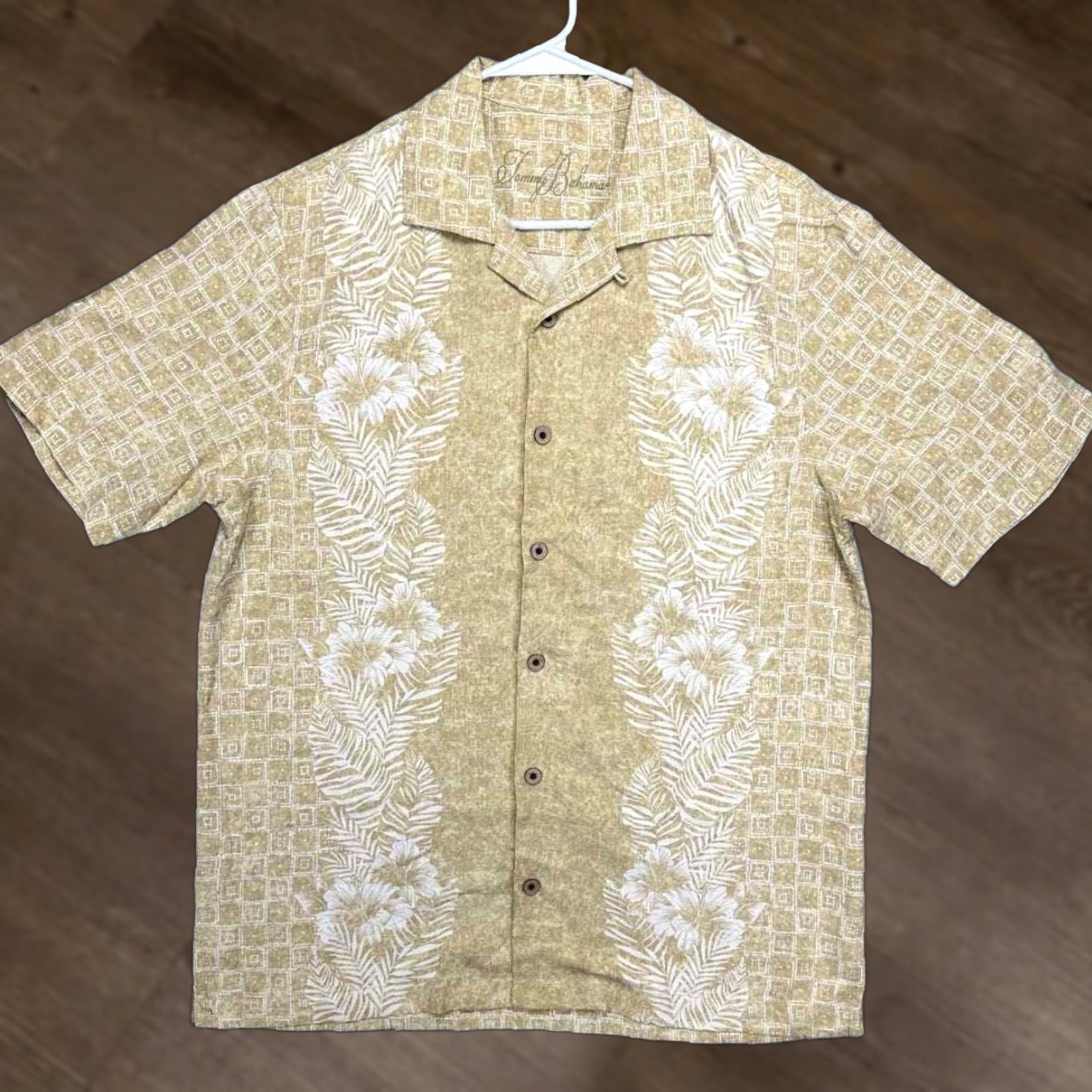 Tommy Bahama Tommy Bahama Hawaiian Shirt Mens Medium Yellow Floral Silk Button-Up Short Sleeve Casual Summer Size US M / EU 48-50 / 2 - 1 Thumbnail