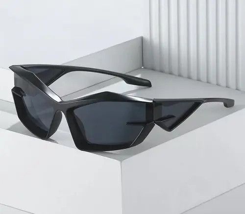 Jewelry Cyber Black Sunglasses Retro Punk Archive Cosplay Jewelry Size ONE SIZE - 2 Thumbnail