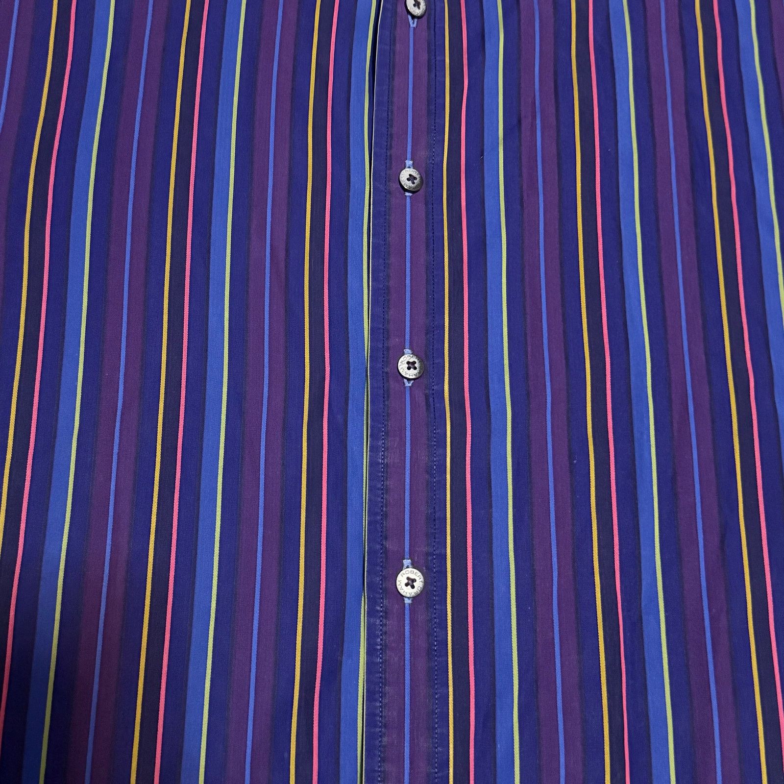 Robert Graham Robert Graham Multicolor Striped Flip Cuff Shirt Size XL Size US XL / EU 56 / 4 - 2 Thumbnail