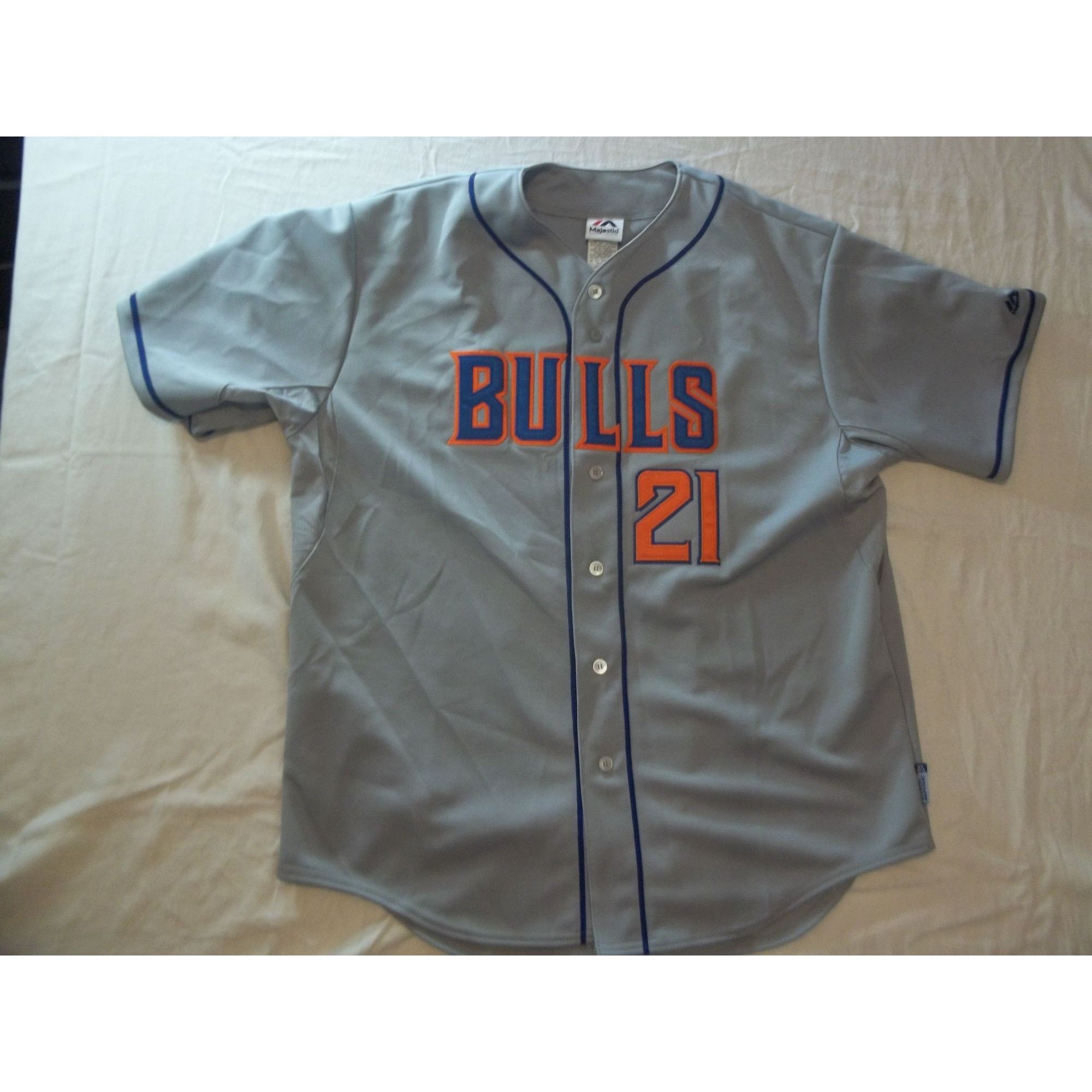 Majestic Majestic Baseball Jersey Men Sz XL Bulls 21 Brown Cool Base