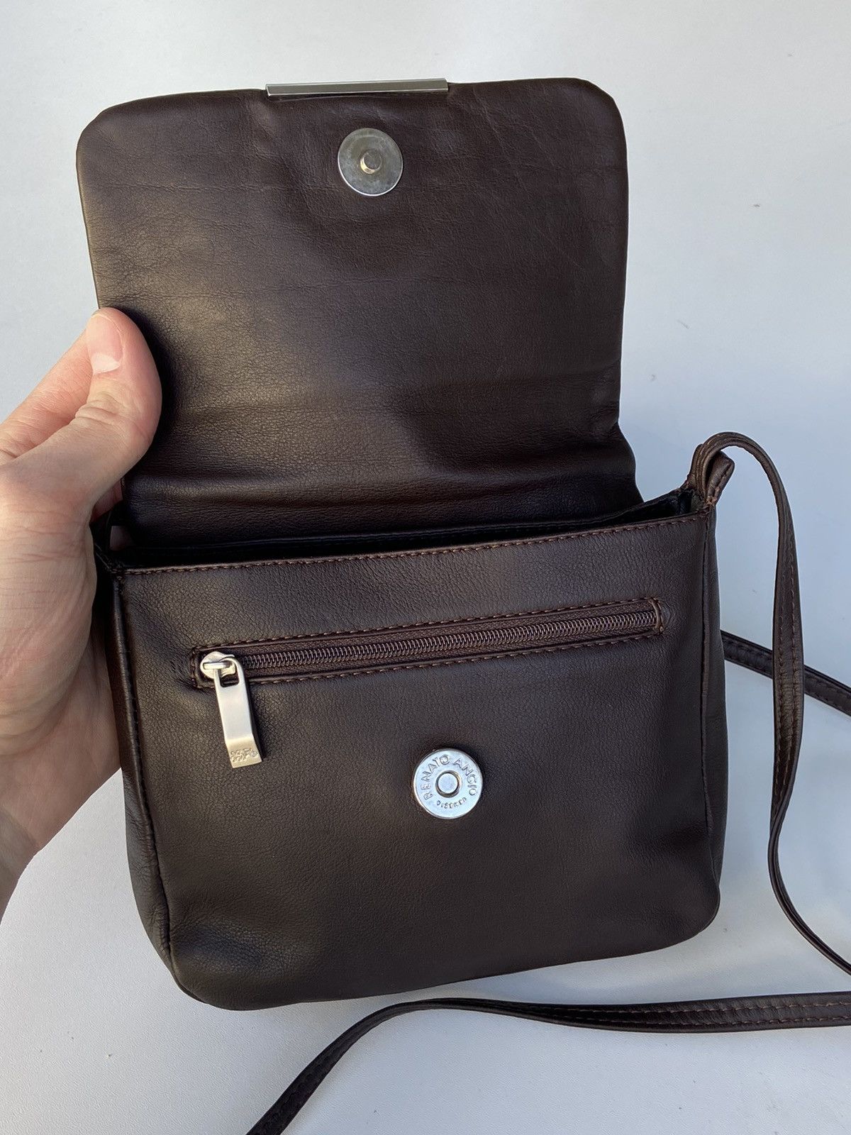 Designer RENATO ANGI FULL LEATHER SLING BAG Size ONE SIZE - 10 Thumbnail