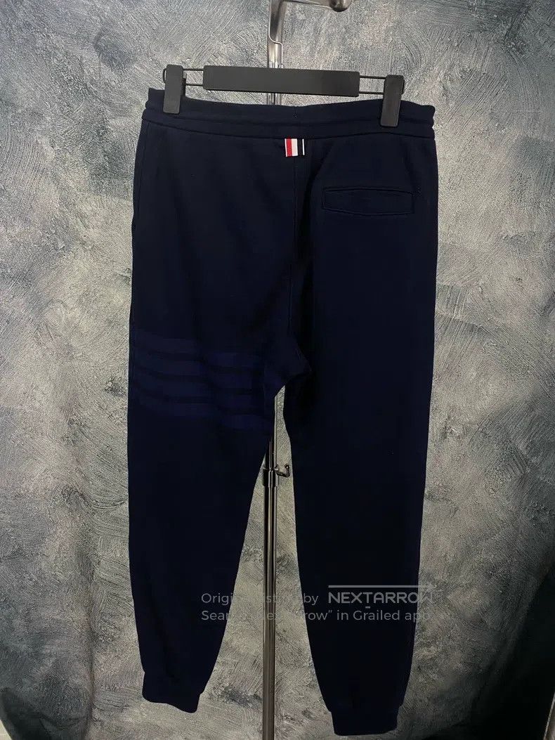Thom Browne Thom Browne size 2 Navy Blue Four-Stripe Drawstring Sweatpa Size US 32 / EU 48 - 2 Thumbnail