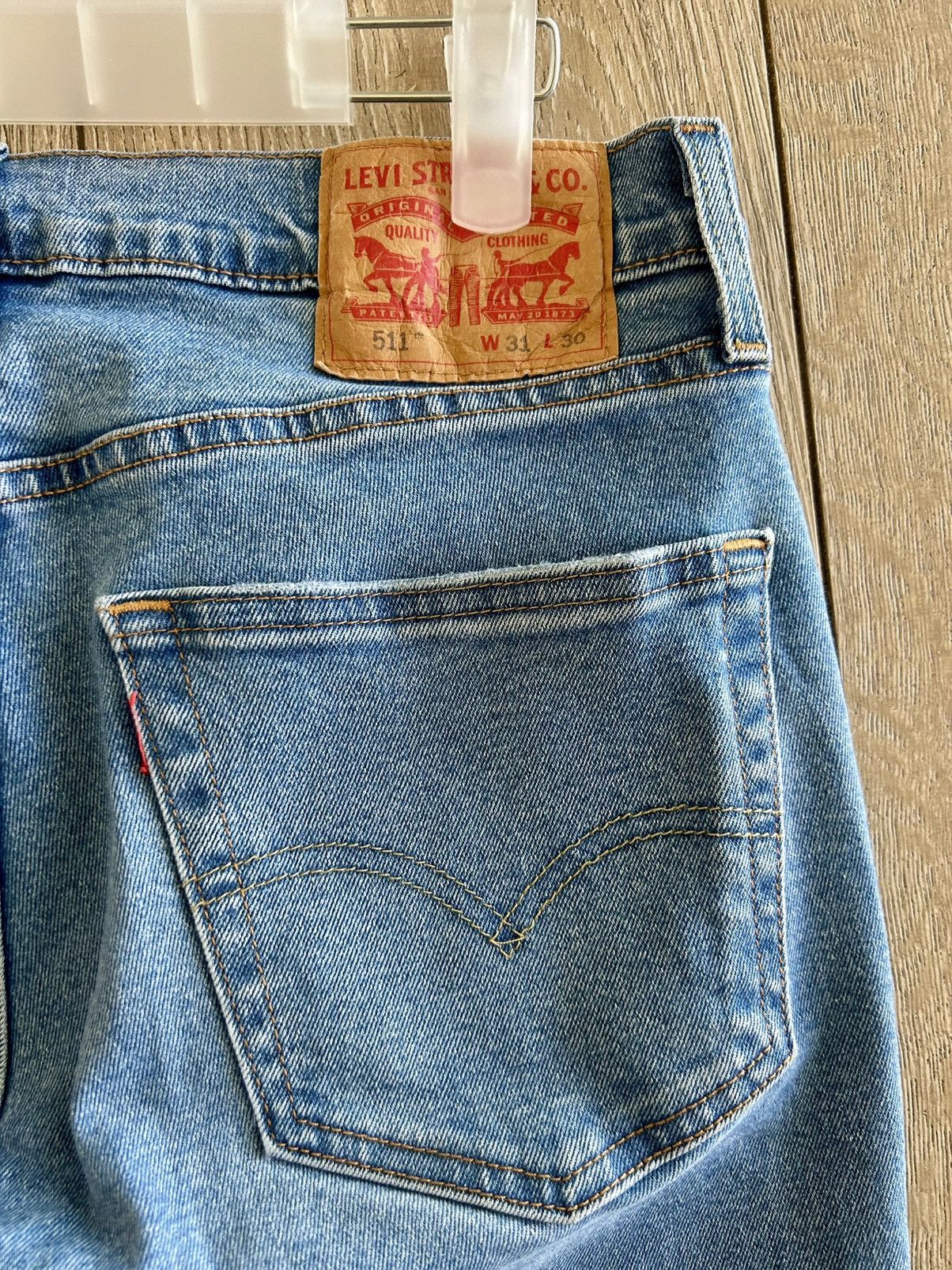 LEVIS 511 LIGHT BLUE 31X30 SLIM STRETCH JEANS MENS