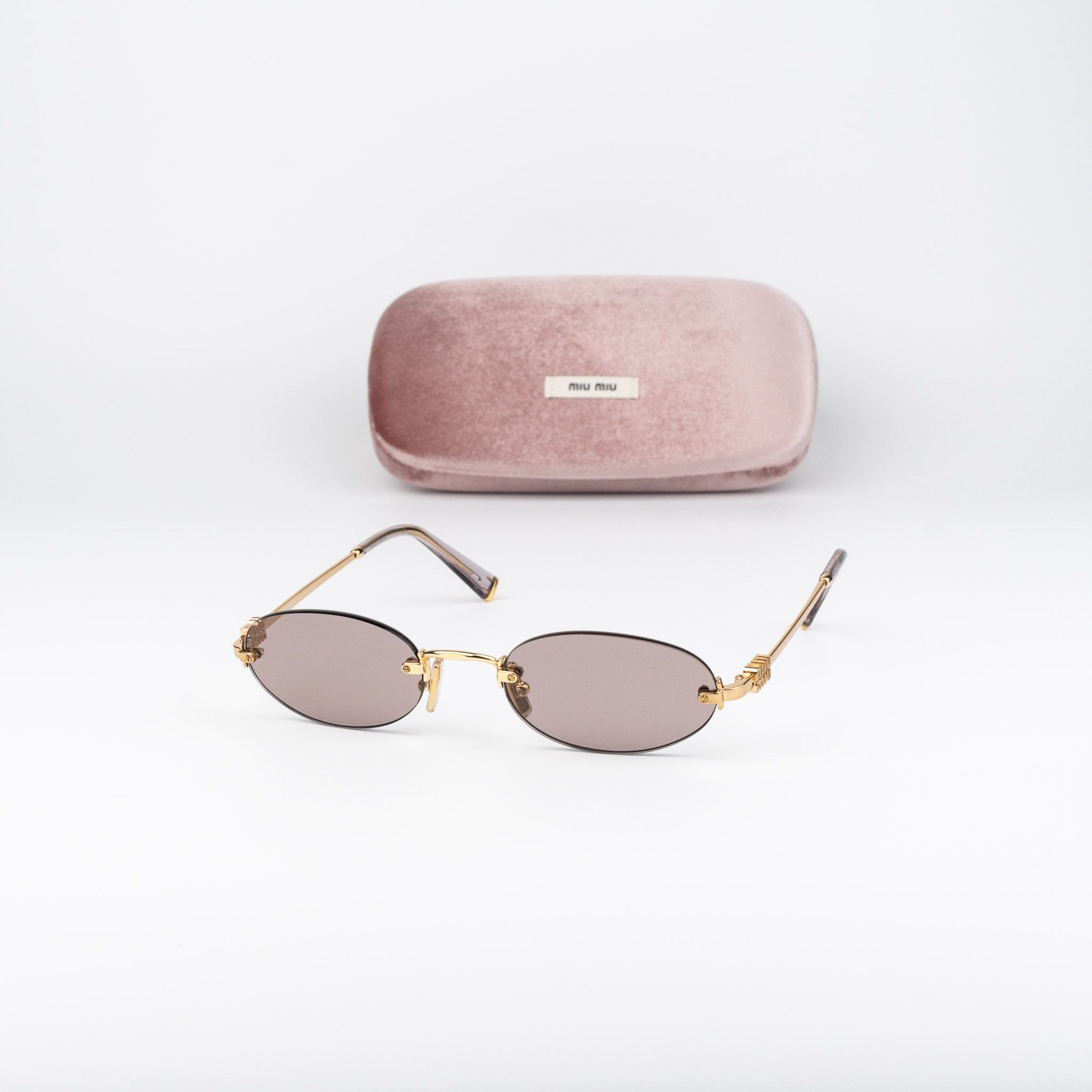 Miu Miu Miu Miu Women Sunglasses Oval MUA54S 5AK20I NEW AUTHENTIC Size ONE SIZE - 1 Thumbnail