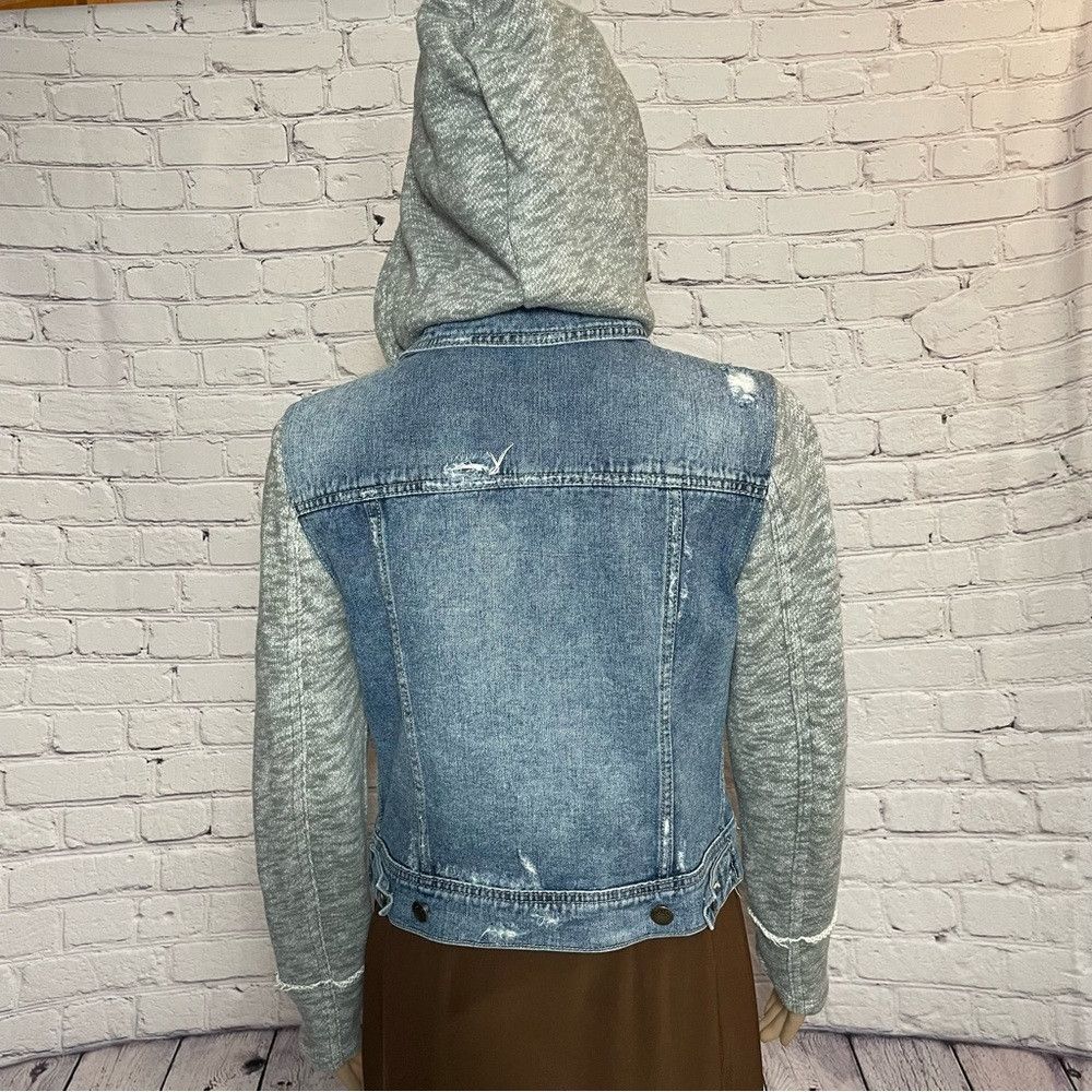 Free People Free People Denim and Knit Hoodie Jacket Size S Size S / US 4 / IT 40 - 9 Thumbnail
