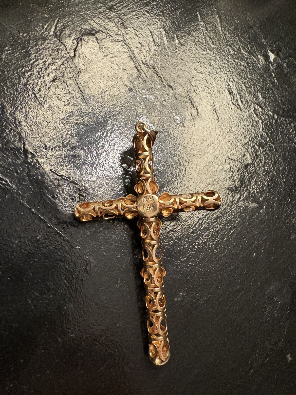 Other 14k Solid Yellow Gold Diamond Cross Size ONE SIZE - 4 Thumbnail