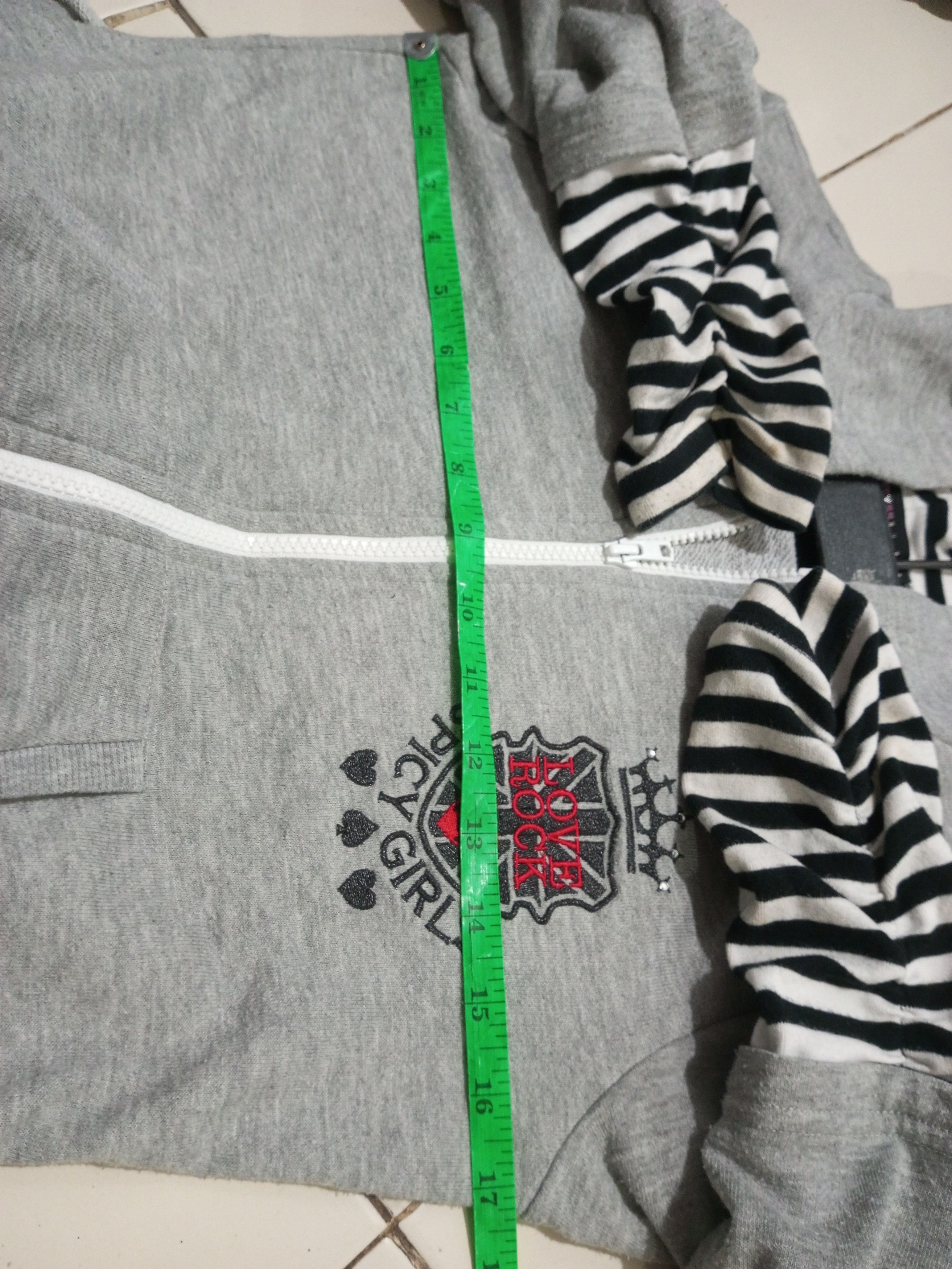 Hysteric Glamour Blue Cross Love Rock Spicy Girls - Double layer line punk Size L / US 10 / IT 46 - 4 Thumbnail