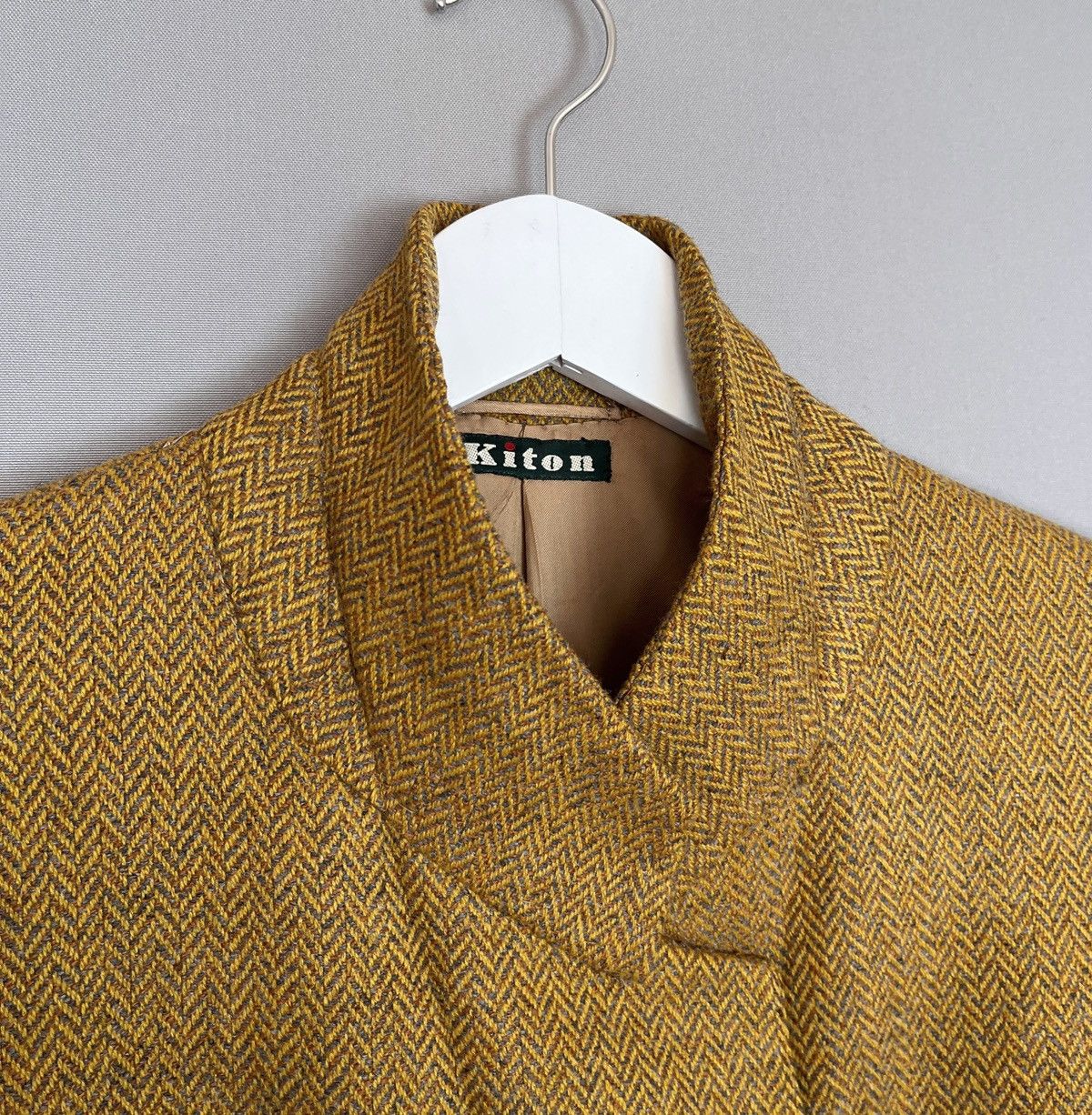Kiton 🔥KITON NAPOLI Double Breasted Herringbone Blazer Size L / US 10 / IT 46 - 12 Thumbnail