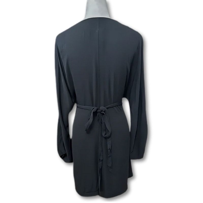 H&M H&M A-Line Dress V Neck Belt Ties Black Women's XS NWOT Size XS / US 0-2 / IT 36-38 - 4 Thumbnail