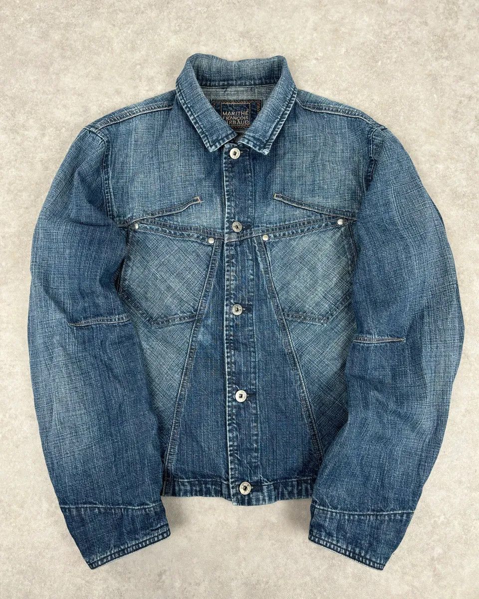 Marithe + Francois Girbaud FW2002 Marithé + François Girbaud Blue Faded Light Denim Jacket Size US S / EU 44-46 / 1 - 1 Thumbnail