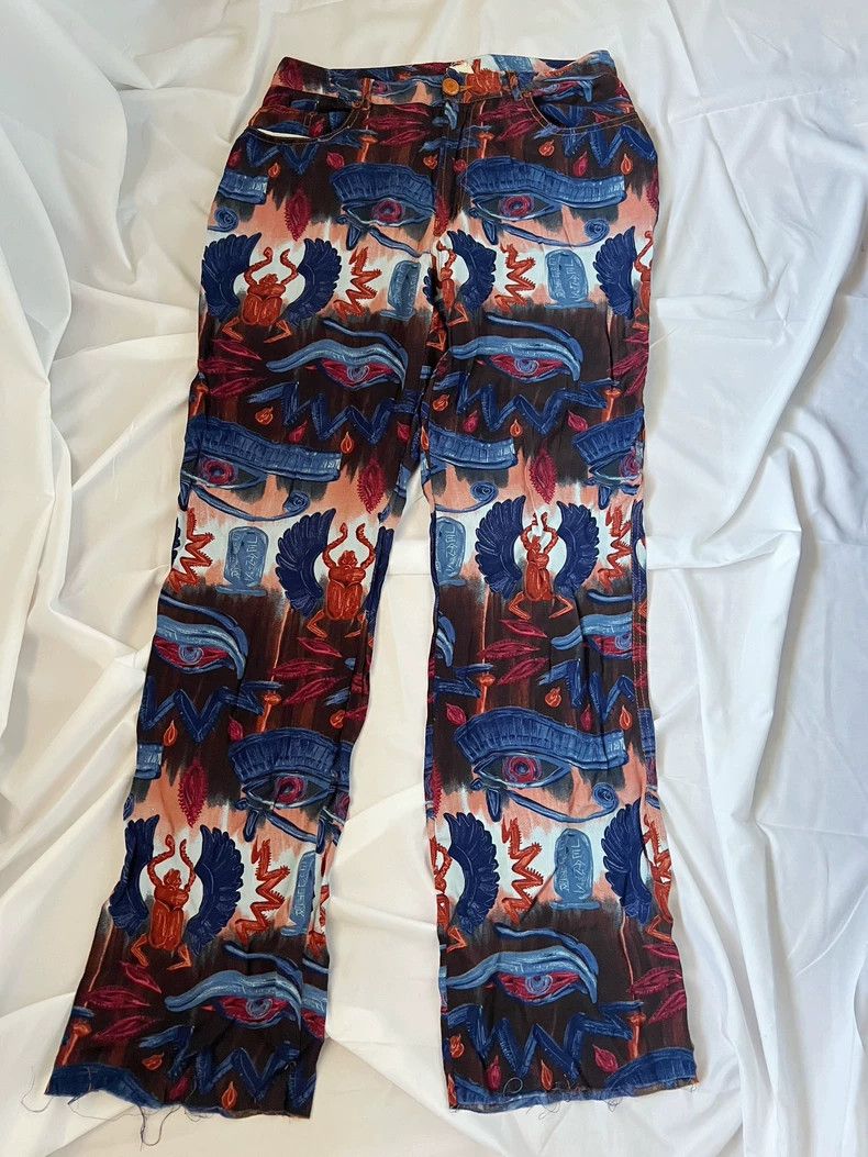 Jean Paul Gaultier Jean Paul Gaultier Horus Eye Pants Size 28" / US 6 / IT 42 - 1 Thumbnail