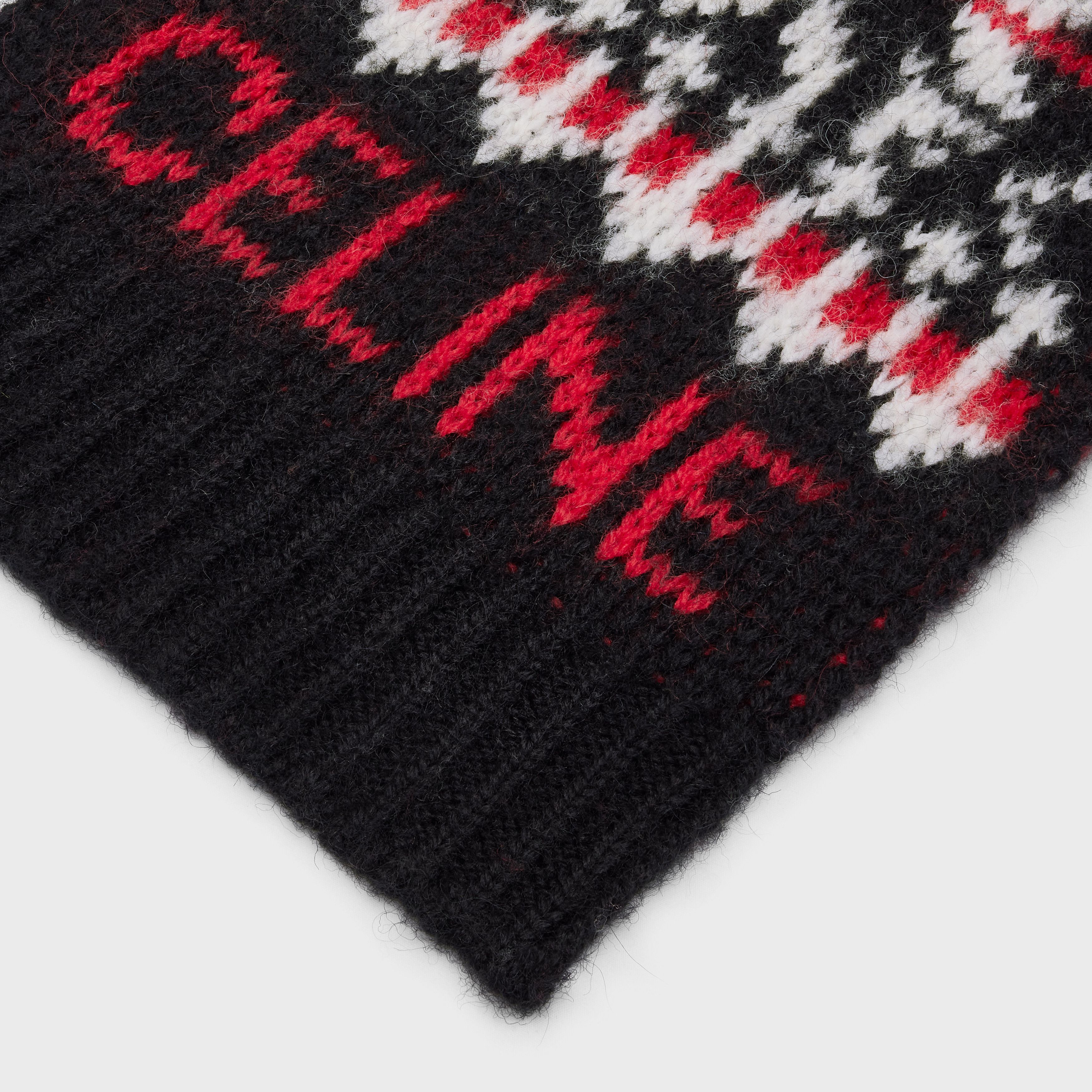 Celine Scarf In Snowflake Jacquard Wool Size ONE SIZE - 2 Thumbnail