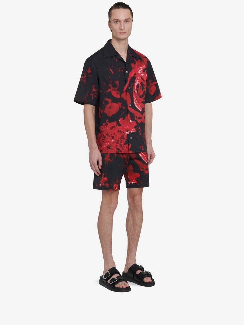 Alexander McQueen o1srvl11e0226 Wax Flower Hawaiian Shirt In Multicolor Size US L / EU 52-54 / 3 - 3 Thumbnail