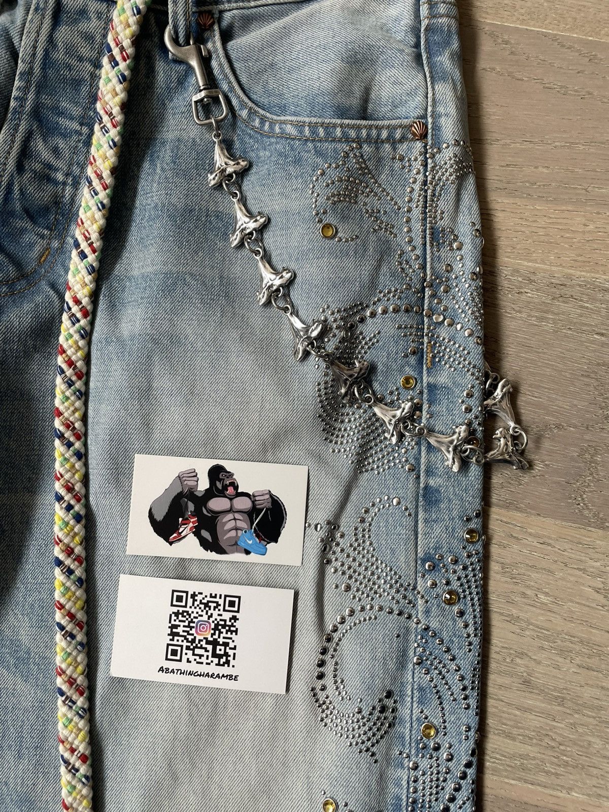 Other Ercole Studios Crystal Denim With Chain Size US 30 / EU 46 - 3 Thumbnail