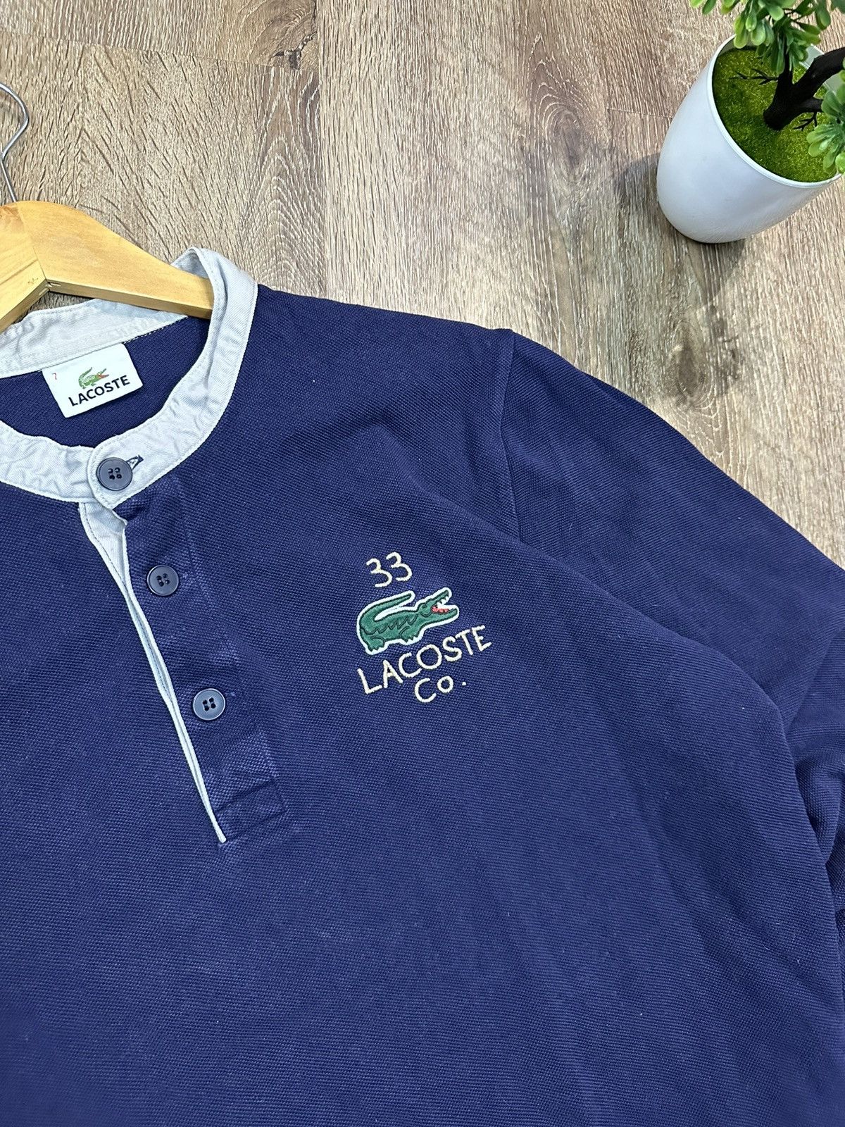 Lacoste Vintage Lacoste 33 Rugby Shirt Y2K Size US L / EU 52-54 / 3 - 5 Thumbnail