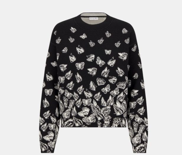 o1w1db10225 414S55 Reversible Sweater in Black & White