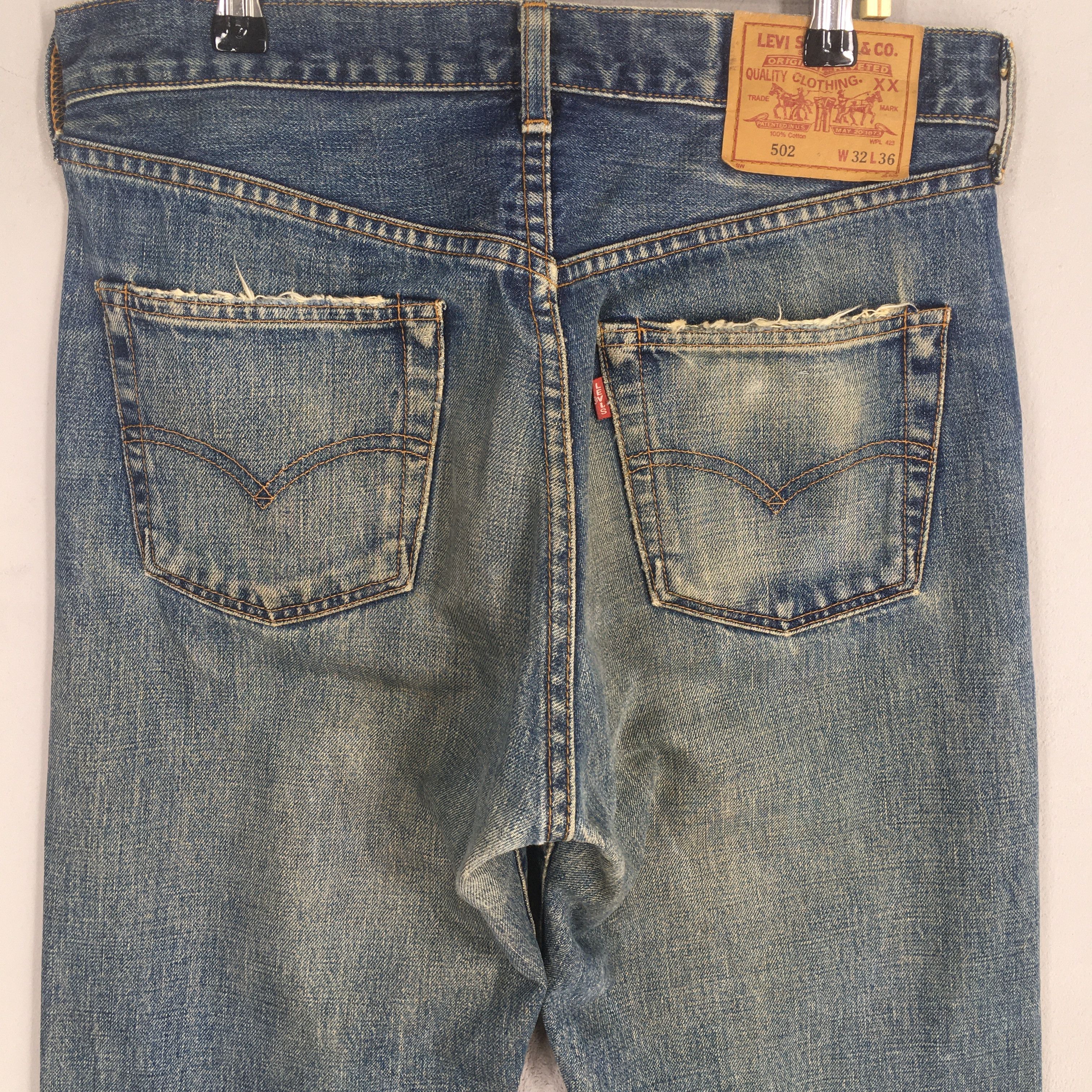 Levi's 32x29.5 Vintage 90s Levis 502 LVC Big E Japan Faded S2038 Size US 32 / EU 48 - 10 Thumbnail