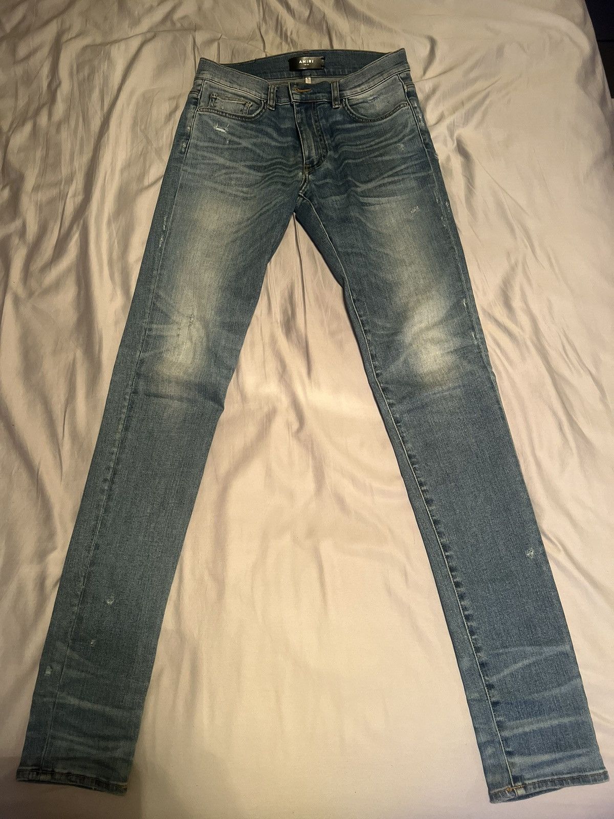 image of Amiri Rosebowl Jeans in Blue, Men's (Size 30)