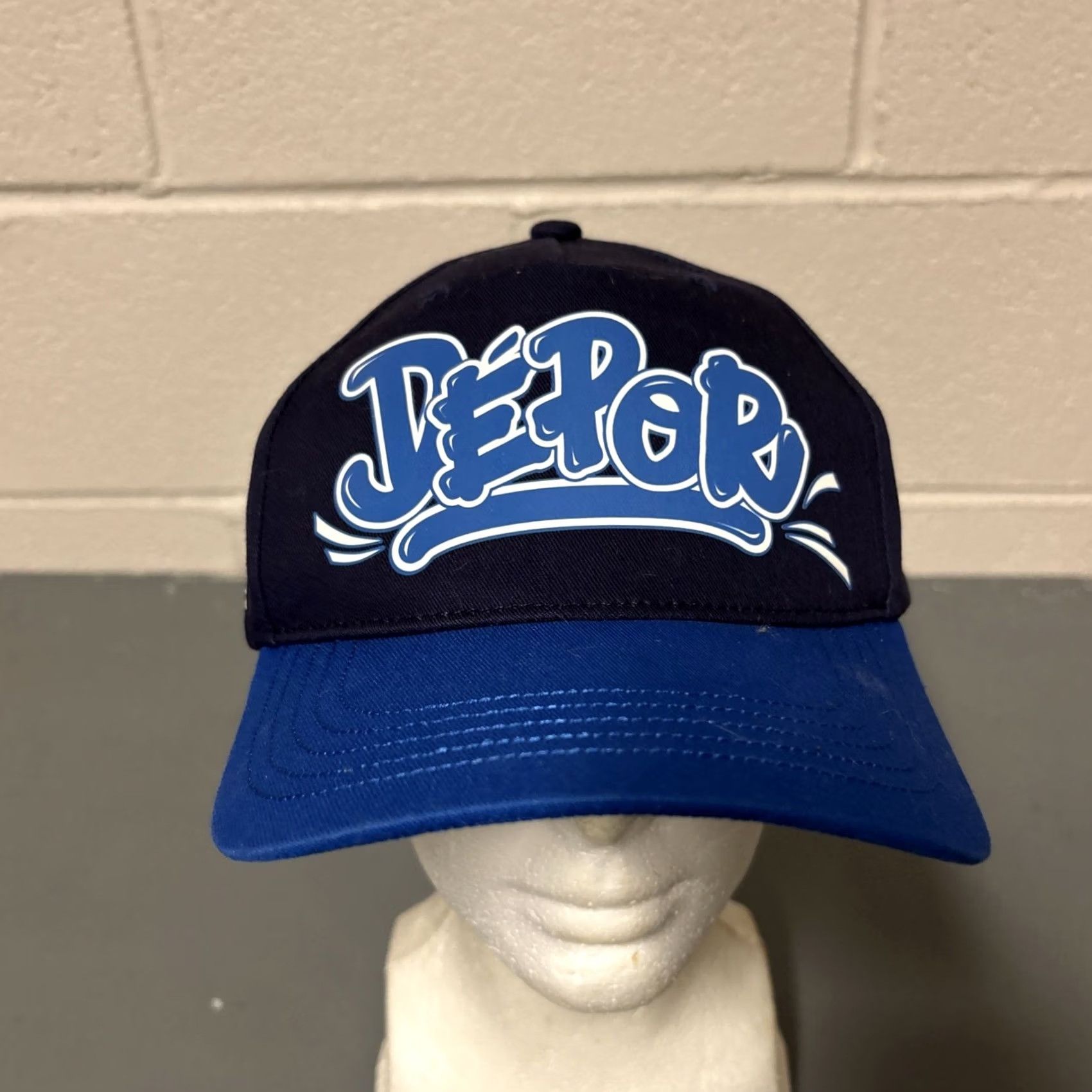 Kappa Kappa Depor Graffiti Style Blue Snapback Hat Adjustable Adult Men One Size Mens Hats Size ONE SIZE - 3 Thumbnail