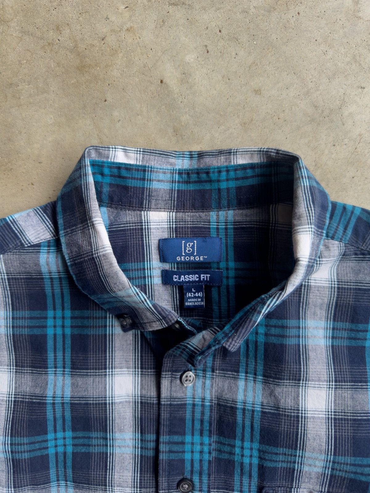 George Vintage Cropped Plaid Button Down Shirt - S Size US S / EU 44-46 / 1 - 2 Thumbnail