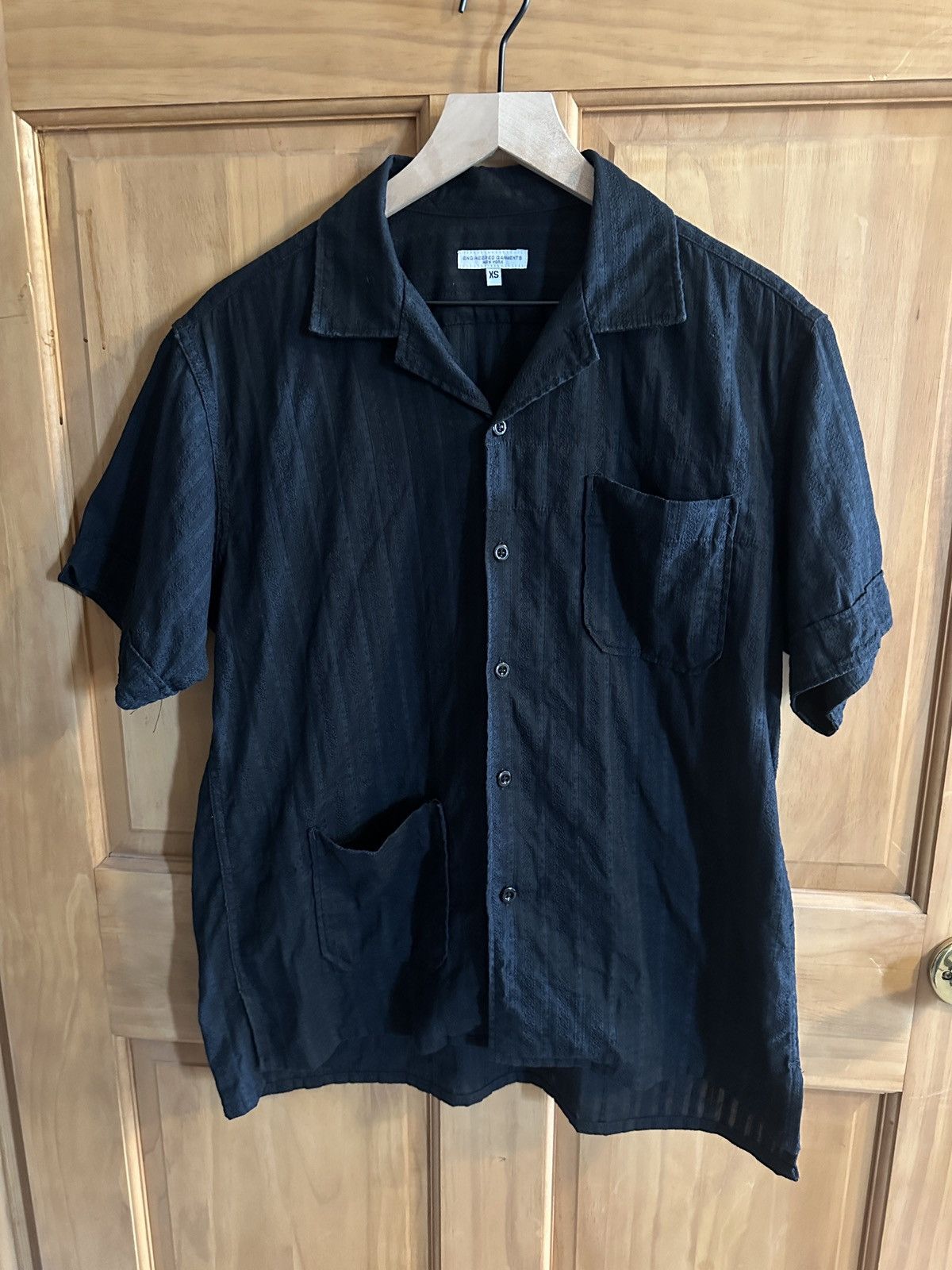 Engineered Garments Black Cotton Camp Shirt XS (Fits S)