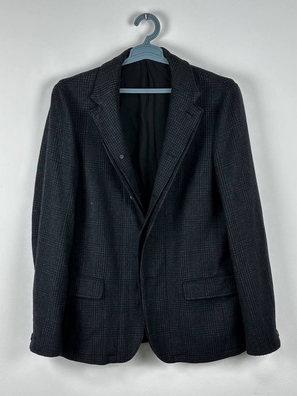 Allsaints Dassow Wool Check Blazer Style Coat Jacket