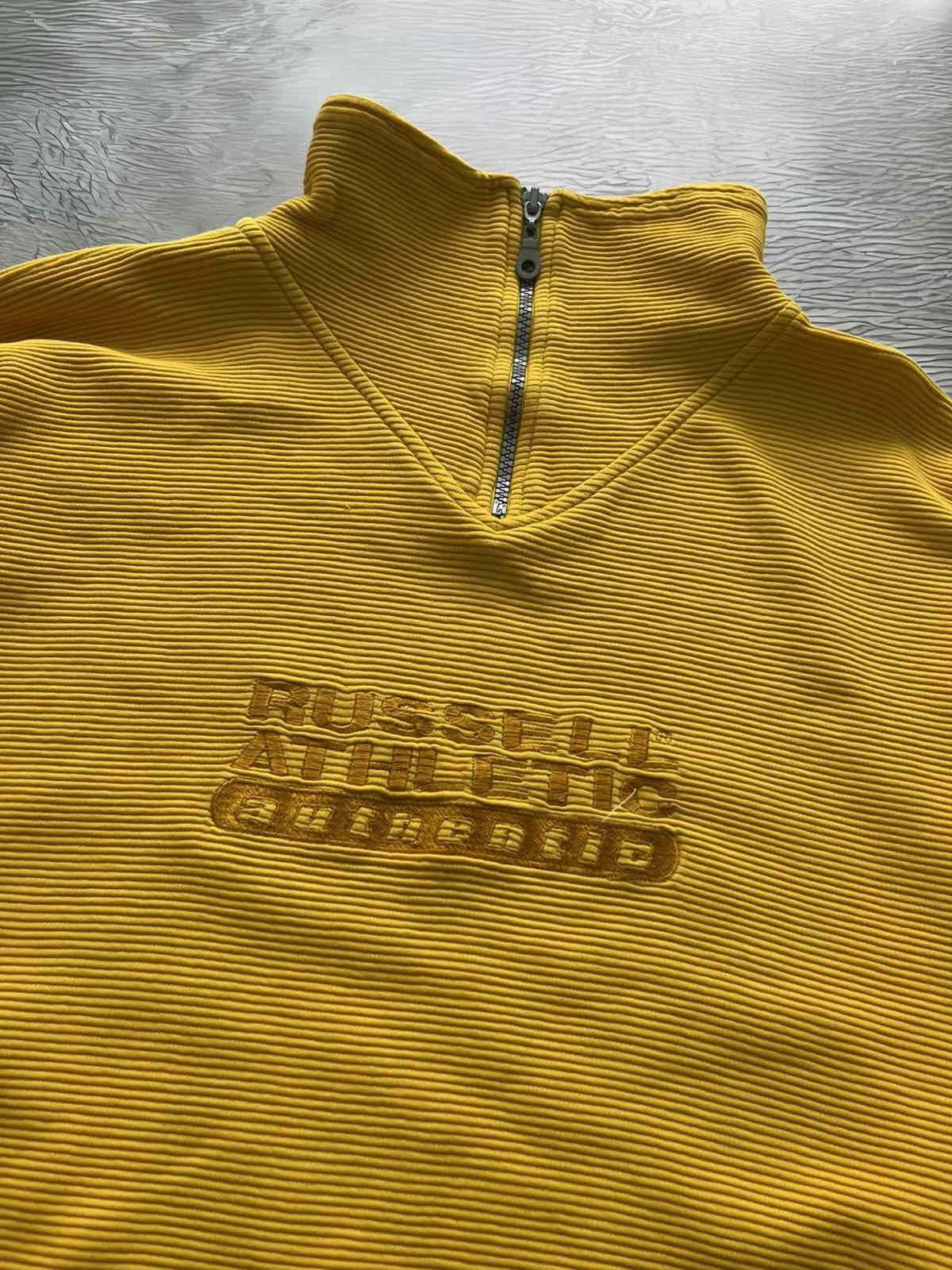 Russell Athletic Russel Athletic Authentic 1/4 Zip Sweatshirt Yellow Strip Size US XL / EU 56 / 4 - 4 Thumbnail