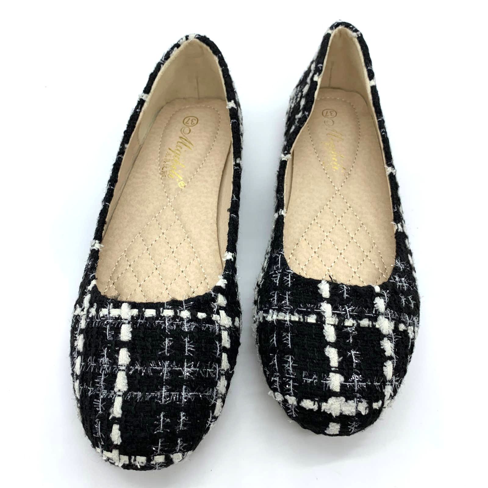 Other Black Tweed Flat Size 6.5 US Slip On Closed Toe Size US 6.5 / IT 36.5 - 1 Thumbnail