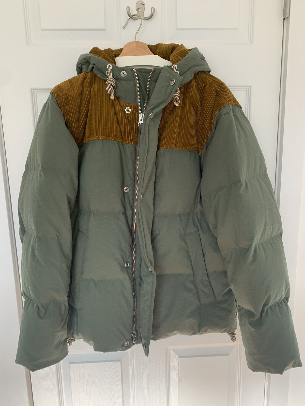 image of Acne Studios Oversized Nylon Down Jacket in Green, Men's (Size Small)