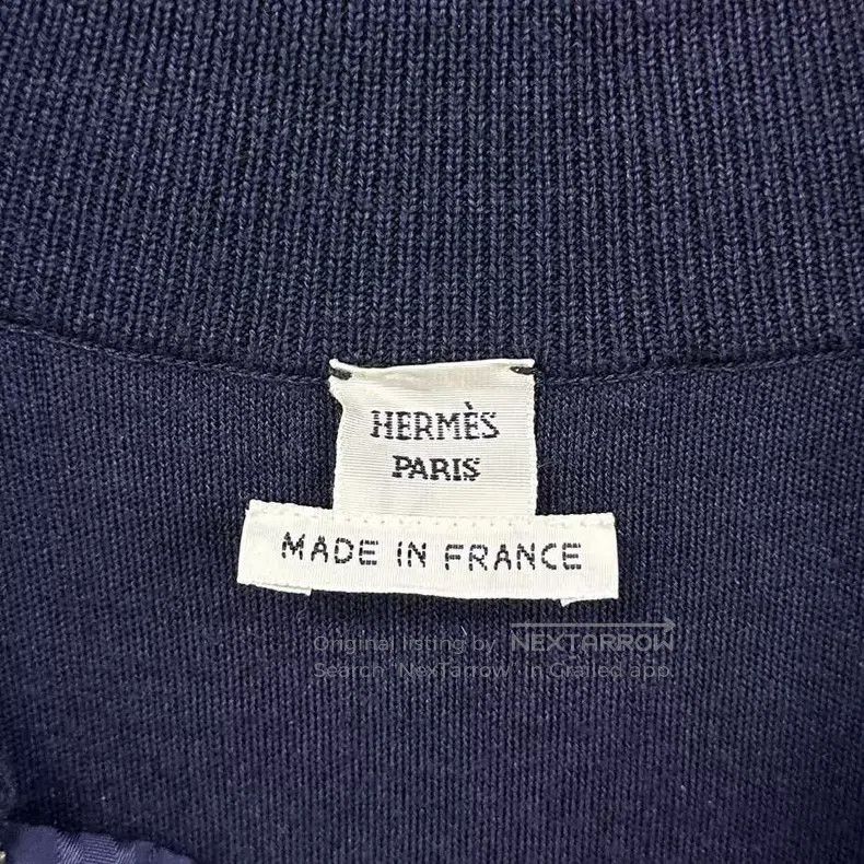 Hermes Hermes Cyan patterned silk blend zippered jacket Size XS / US 0-2 / IT 36-38 - 5 Thumbnail