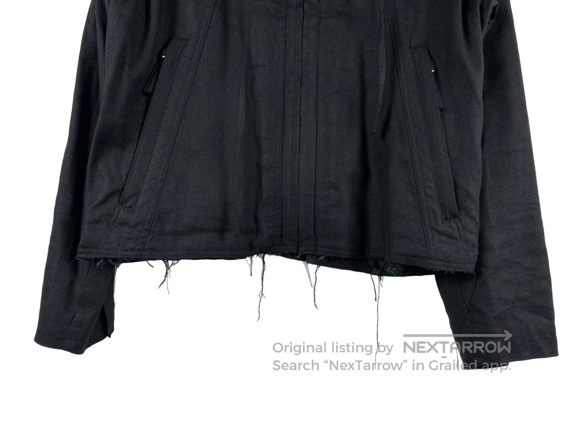 blackmerle Blackmerle Distressed Fringe Zip-Up Hooded Jacket Size US L / EU 52-54 / 3 - 4 Thumbnail