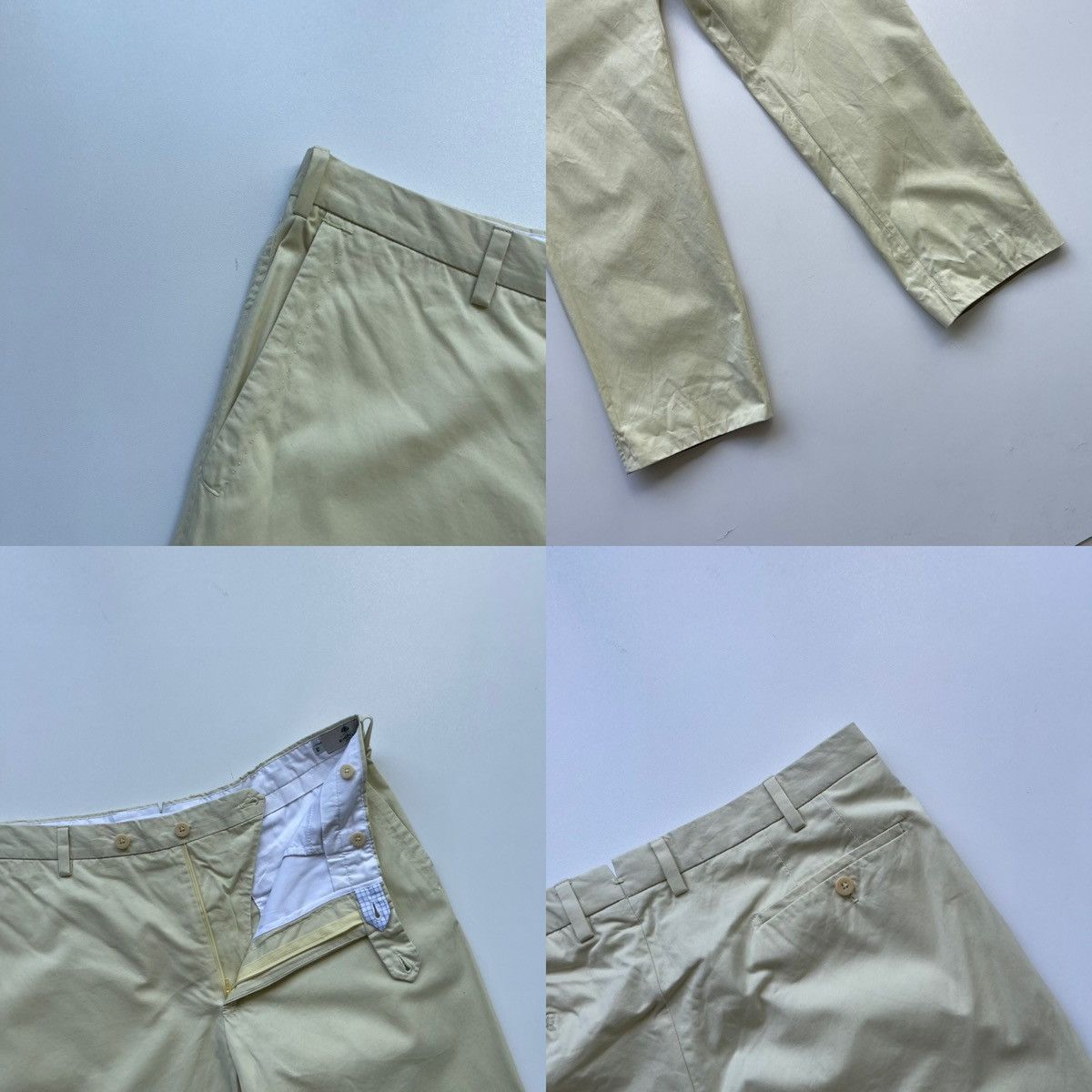 Luigi Borrelli Luigi Borrelli Napoli Vintage Cotton Chino Pants Yellow Size US 36 / EU 52 - 4 Thumbnail