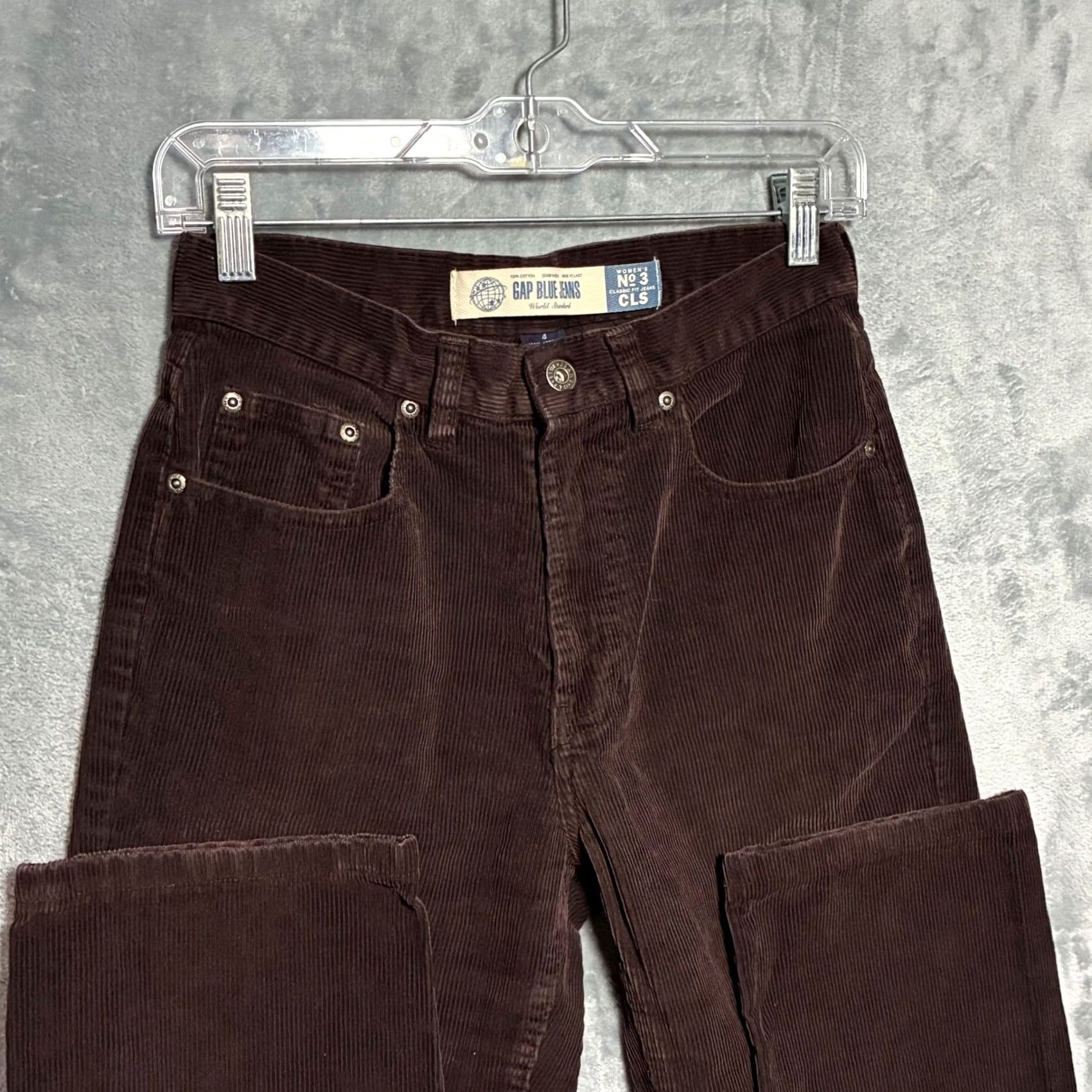 Gap VINTAGE GAP Jeans No 3 Classic Fit Brown Corduroy Cropped Fit Pants Women's 4 Size 27" / US 4 / IT 40 - 3 Thumbnail