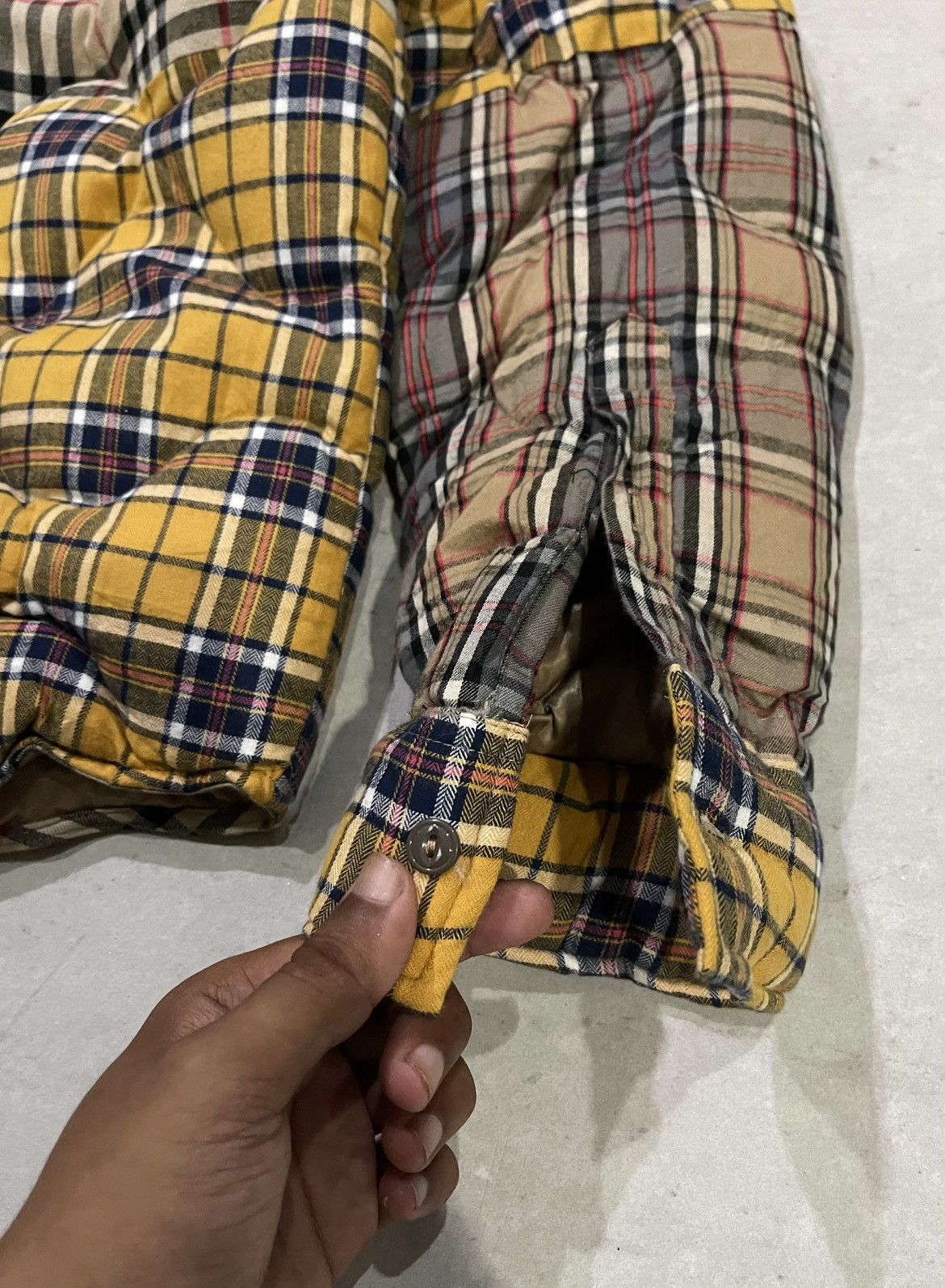 Burberry 🔥A/W 2019 BURBERRY PATCHWORK CONTRAST CHECK PUFFER OVERSHIRT Size US M / EU 48-50 / 2 - 9 Thumbnail