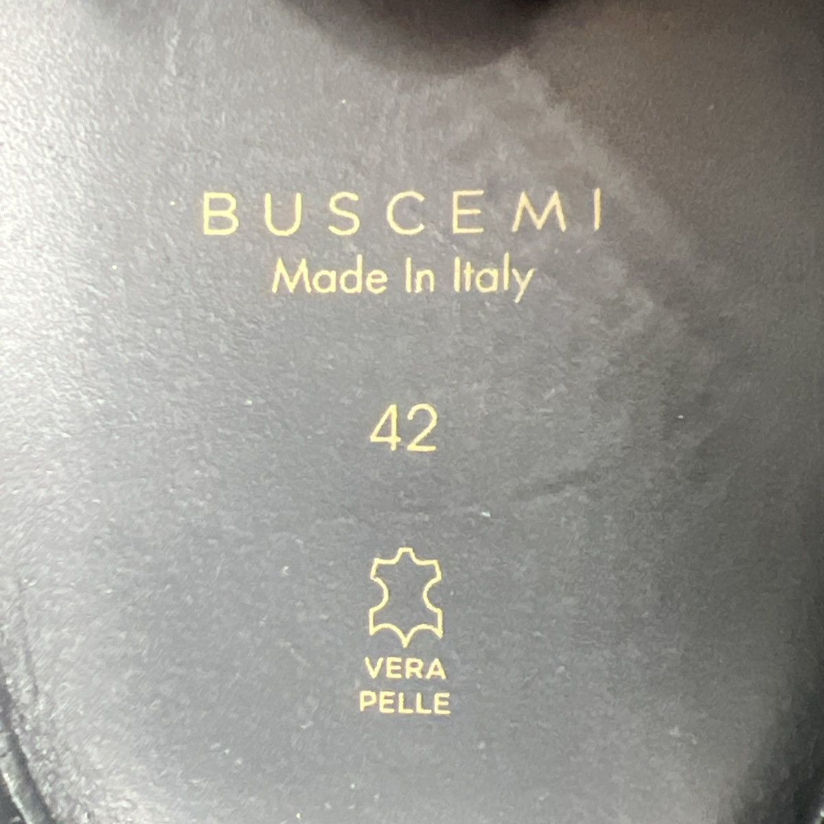 Barneys New York Buscemi 100MM Mid Top Sneakers Black Leather Gold Trainers Size US 9 / EU 42 - 9 Thumbnail