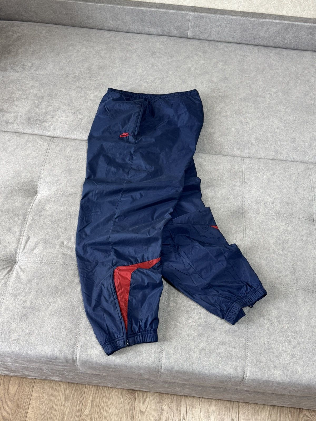 Nike × Vintage Vintage Nike Nylon Y2K Baggy sweatpants pants drill XL Size US 34 / EU 50 - 1 Thumbnail