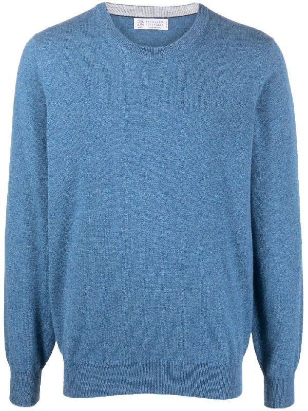 image of Brunello Cucinelli O1W1Db10524 Sweaters In Blue, Men's (Size XS)