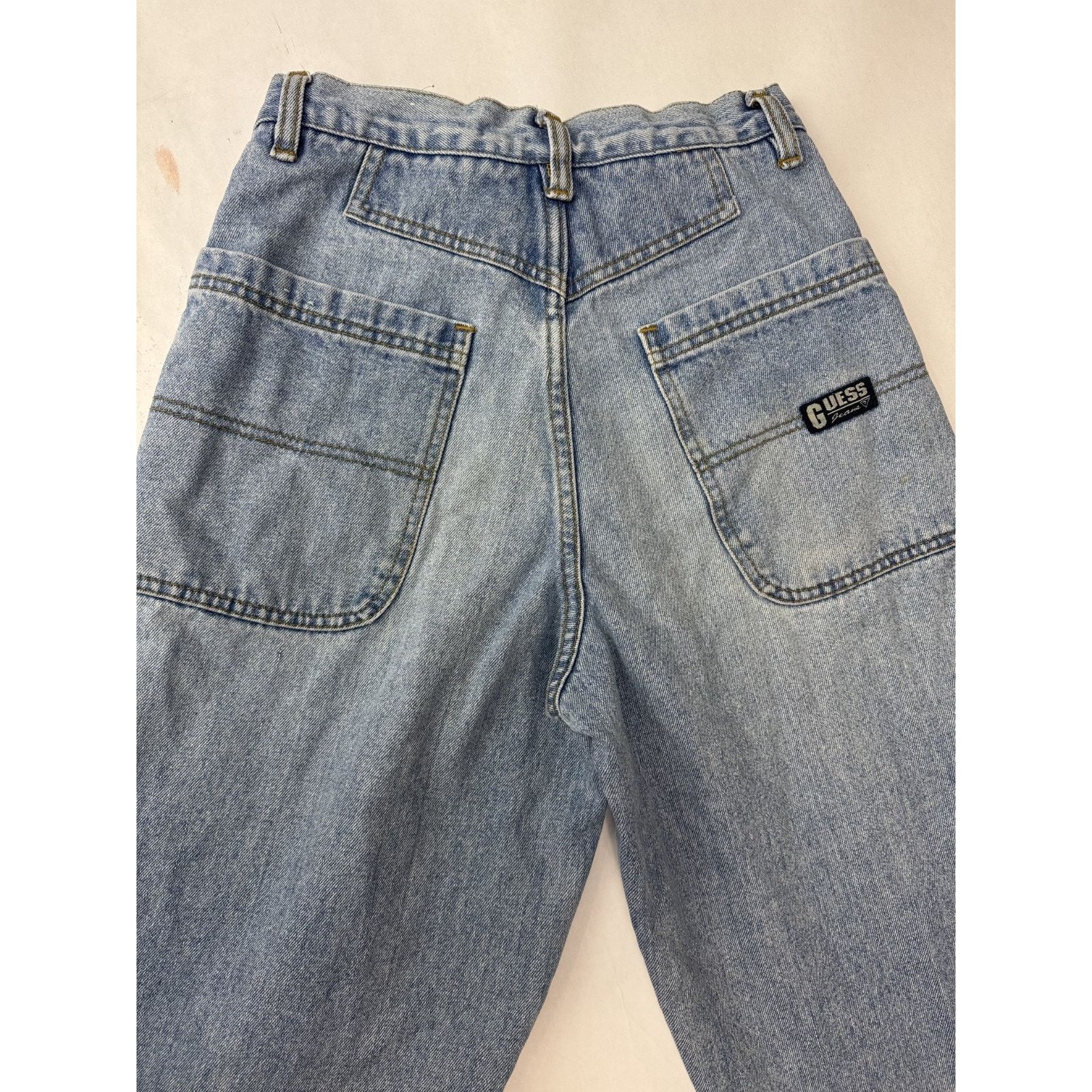 Guess Vintage 80s 90s Guess Jeans High Rise Carpenter Baggy 28 Size 26" / US 2 / IT 38 - 7 Thumbnail