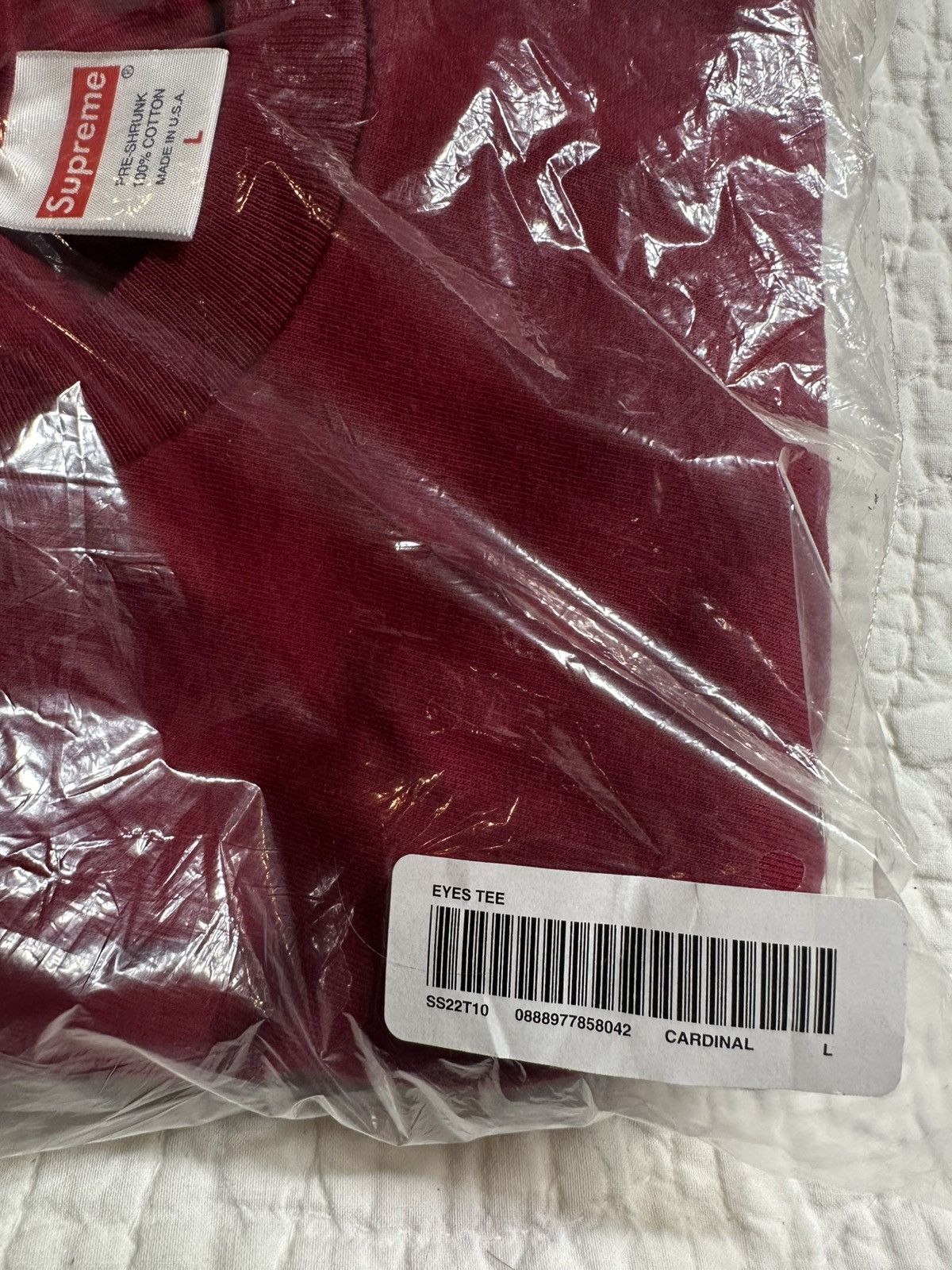 Supreme SUPREME EYES TEE- CARDINAL RED SIZE LARGE NEW Size US L / EU 52-54 / 3 - 5 Thumbnail