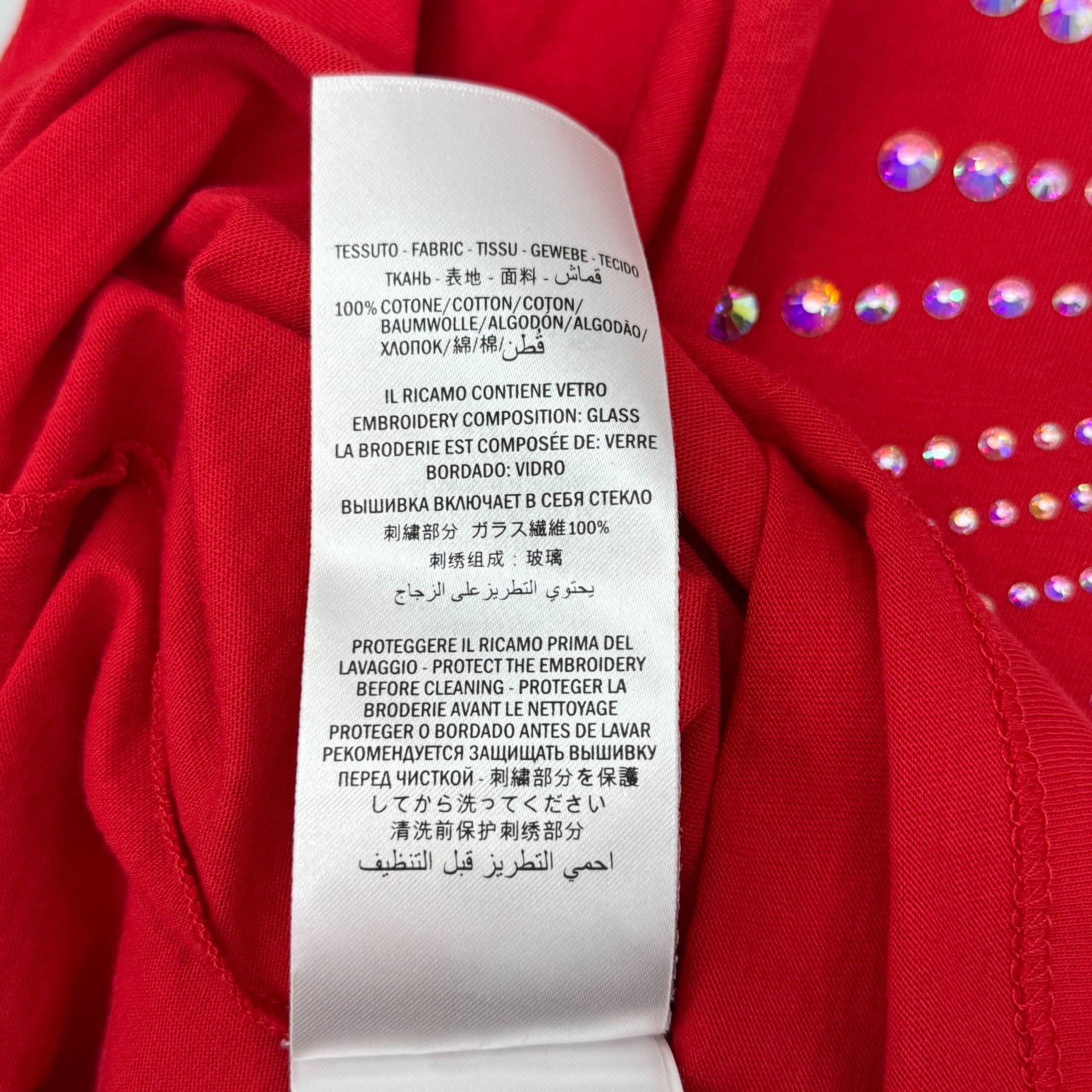 Gucci Gucci Size OSRhinestone logo short-sleeved T-shirt 2501-Nex Size US S / EU 44-46 / 1 - 6 Thumbnail