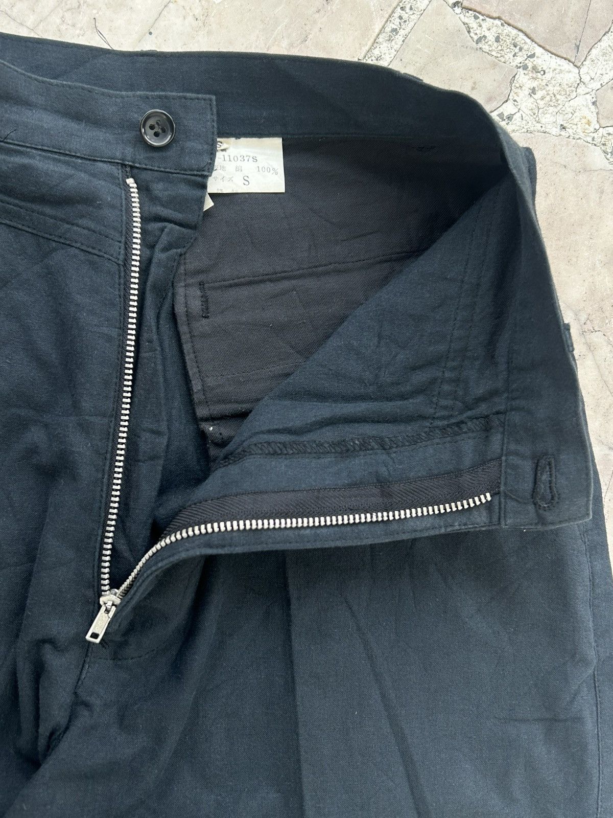 Comme des Garcons CDG Slack Parachute Faded Black Pants Size 22" - 5 Thumbnail