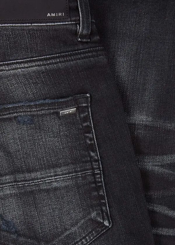 Amiri o1mle0426 Stack Straight Jeans in Faded Black Size US 31 - 5 Thumbnail